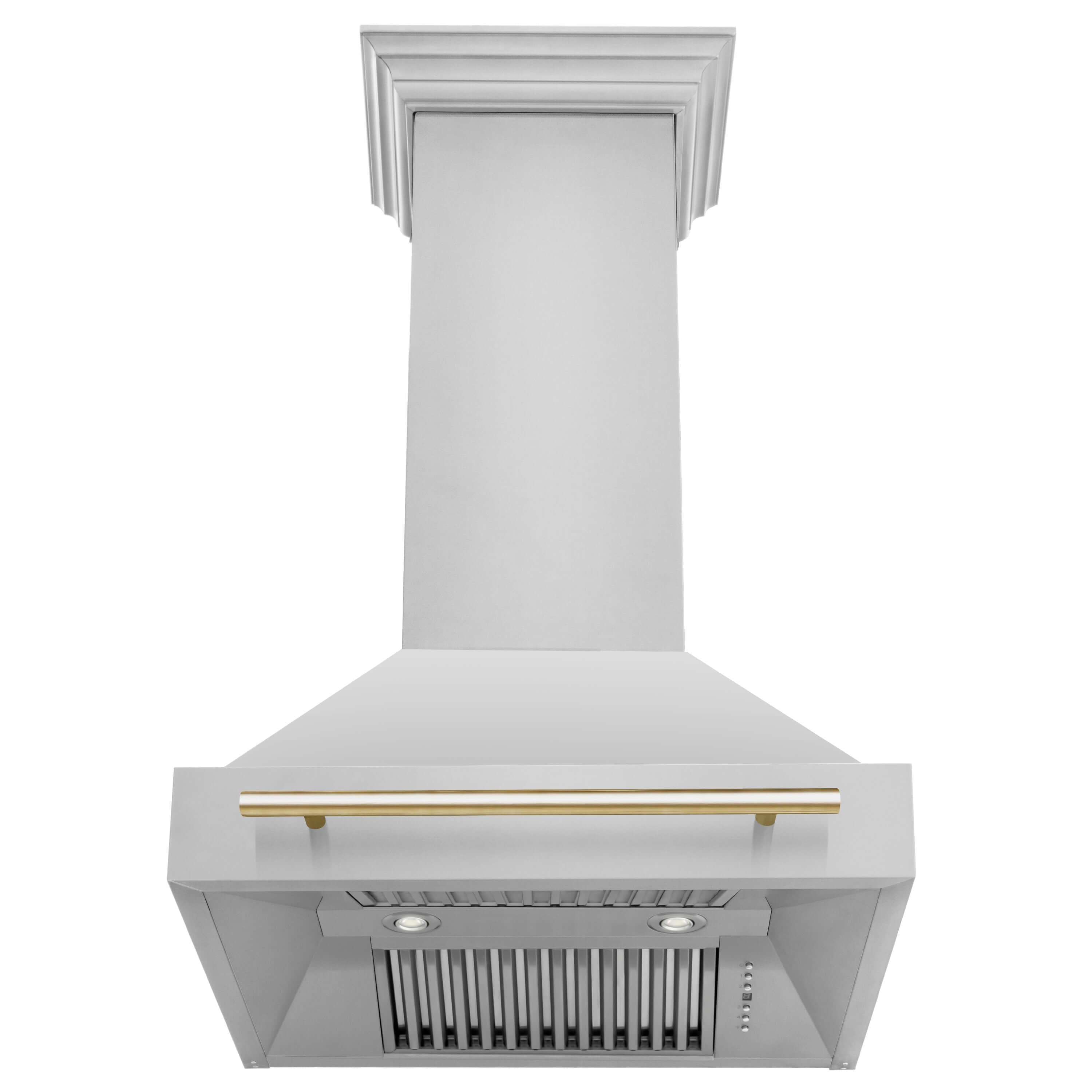 ZLINE 30" Autograph Edition Stainless Steel Range Hood with Stainless Steel Shell and Gold Handle (8654STZ-30-G)
