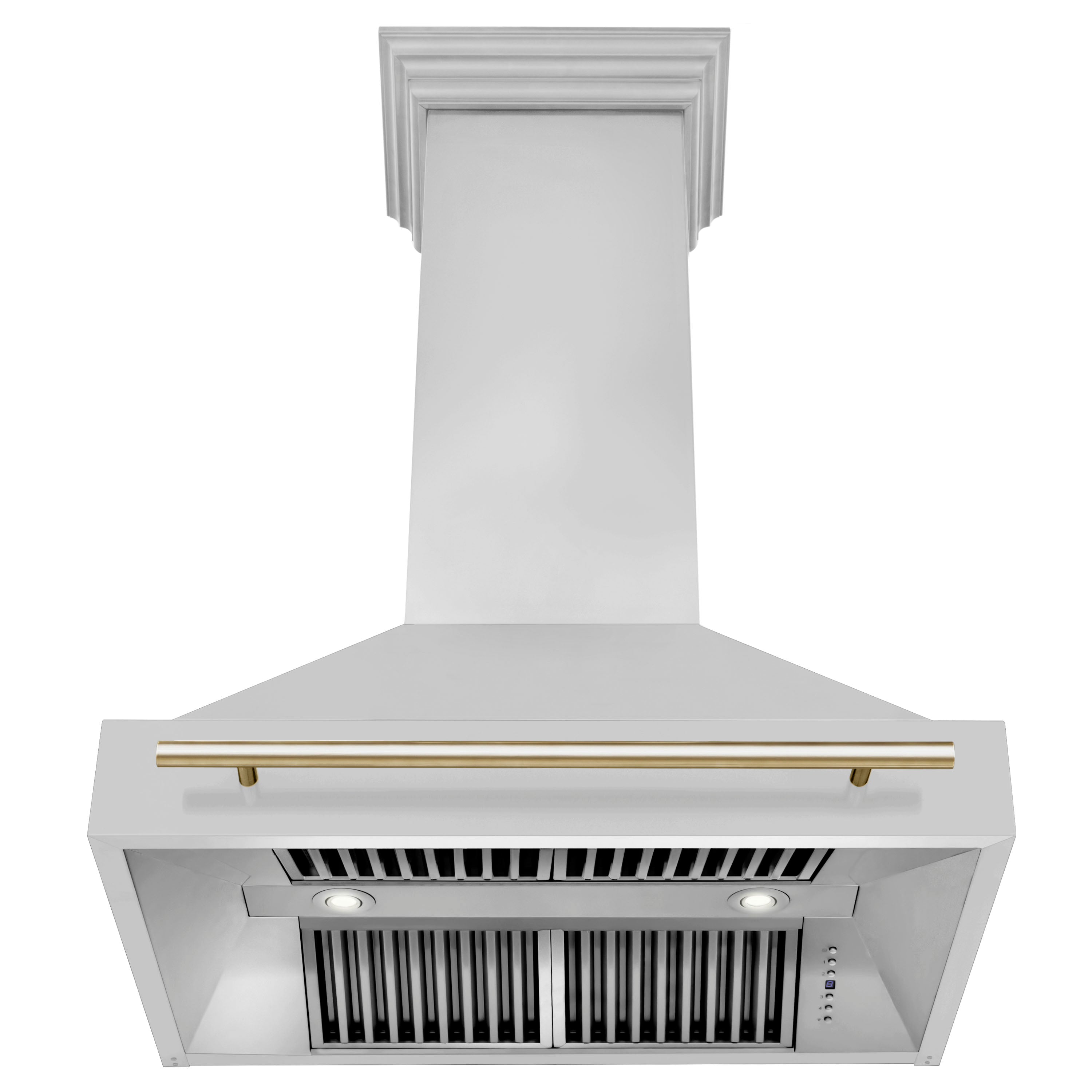 ZLINE 36" Autograph Edition Stainless Steel Range Hood with Stainless Steel Shell and Gold Handle (8654STZ-36-G)