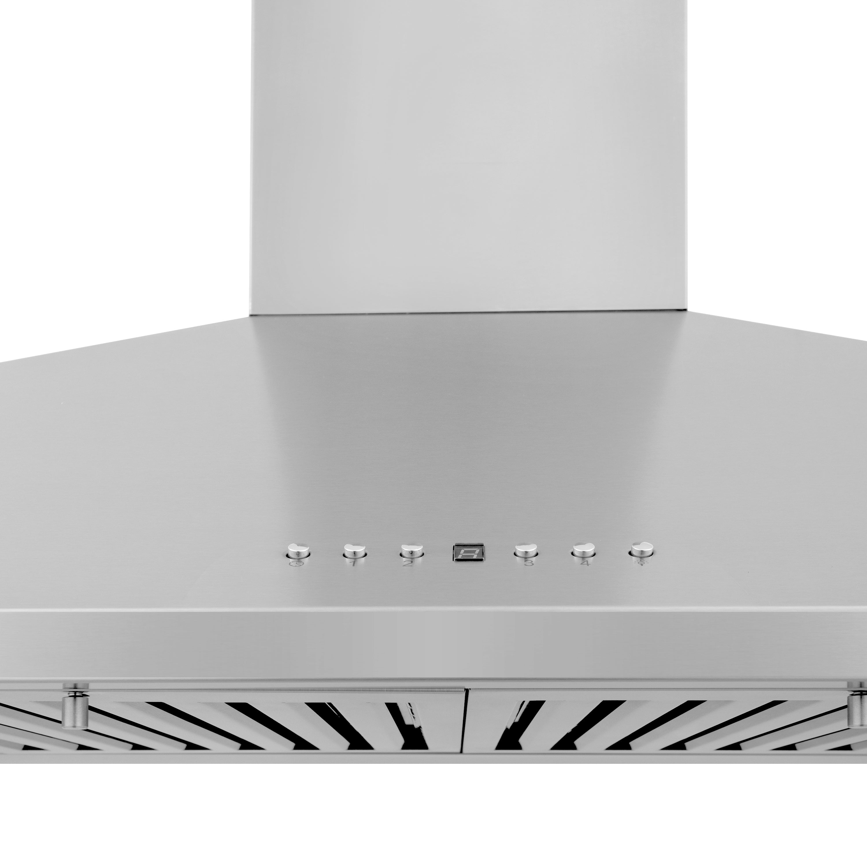 48" ZLINE CrownSound‚ Ducted Vent Wall Mount Range Hood in Stainless Steel with Built-in Bluetooth Speakers (KL2CRN-BT-48)