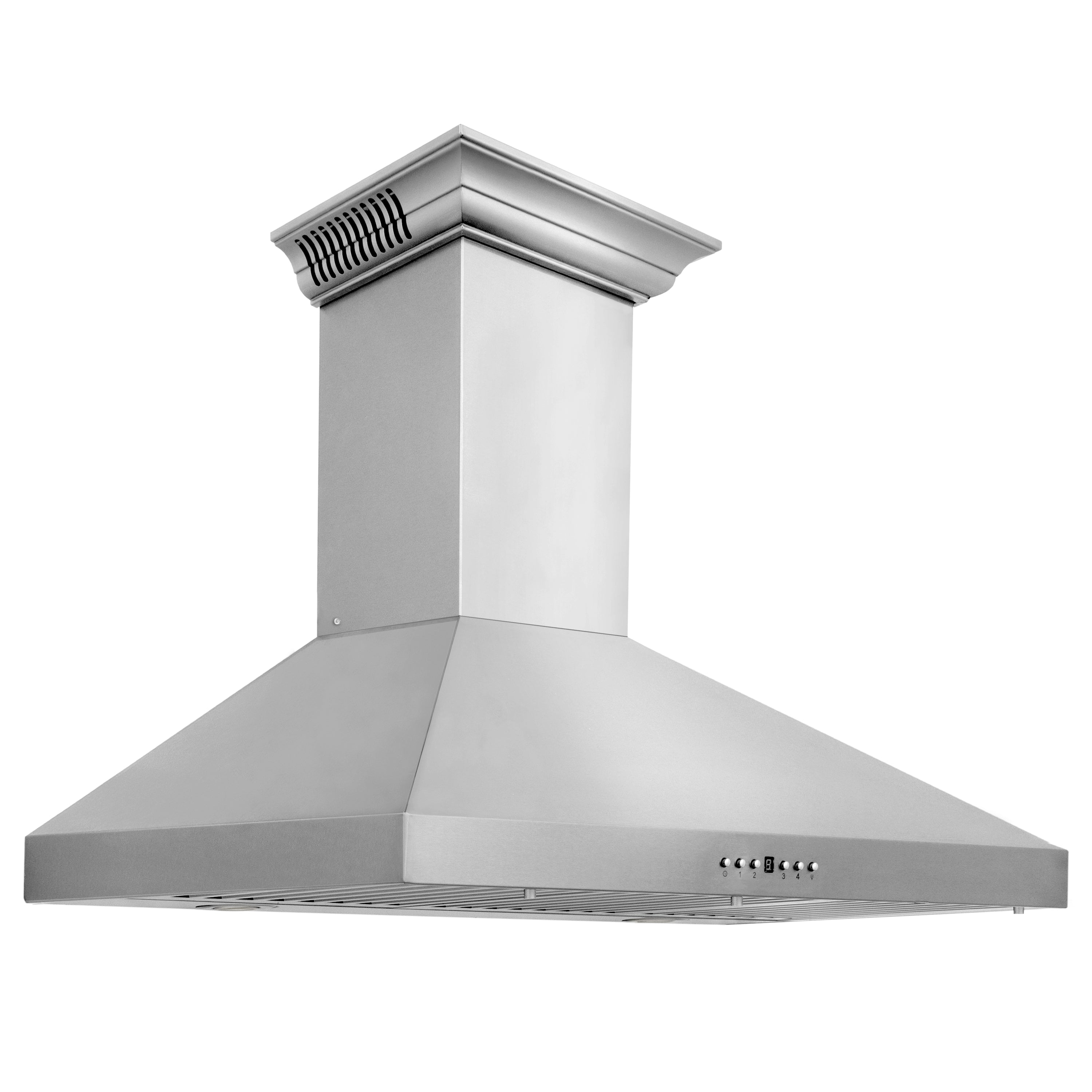 36" ZLINE CrownSound√∞ Ducted Vent Wall Mount Range Hood in Stainless Steel with Built-in Bluetooth Speakers (KL3CRN-BT-36)