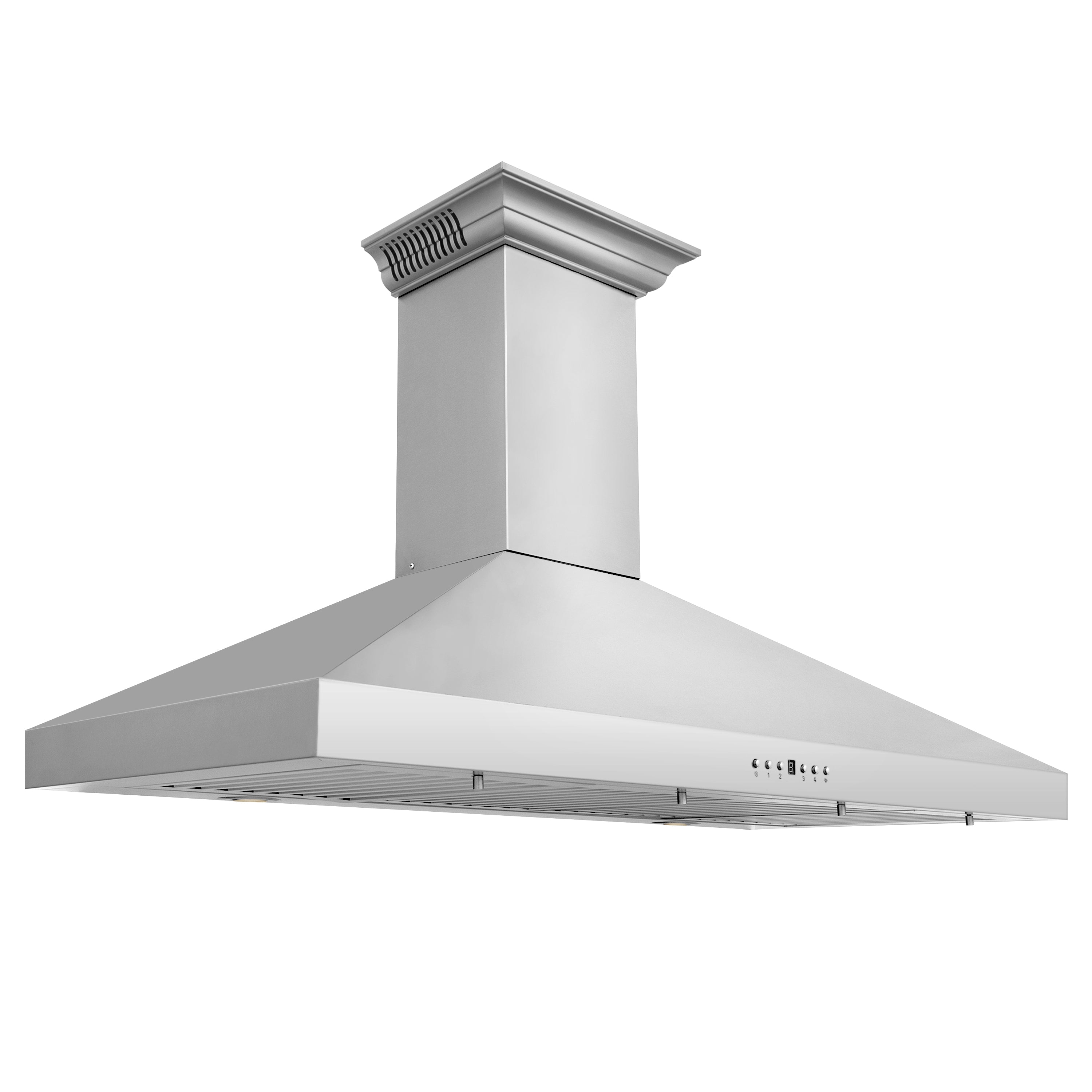 48" ZLINE CrownSound‚ Ducted Vent Wall Mount Range Hood in Stainless Steel with Built-in Bluetooth Speakers (KL3CRN-BT-48)