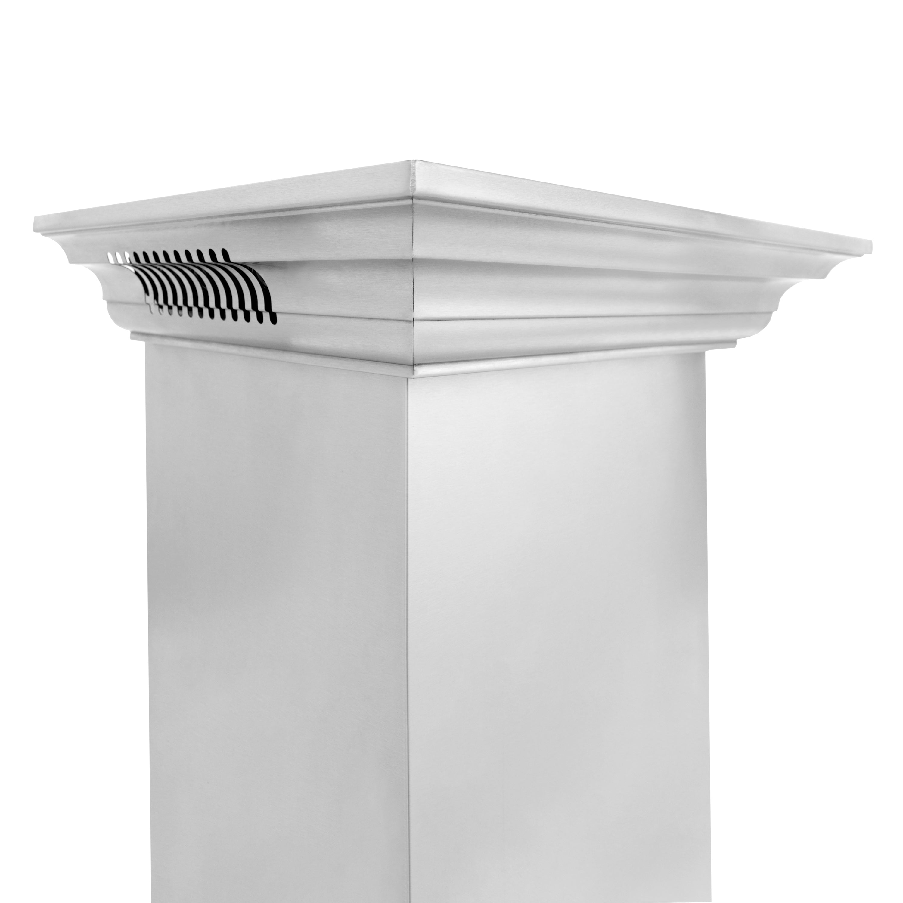 36" ZLINE CrownSound‚ Ducted Vent Wall Mount Range Hood in Stainless Steel with Built-in Bluetooth Speakers (KZCRN-BT-36)