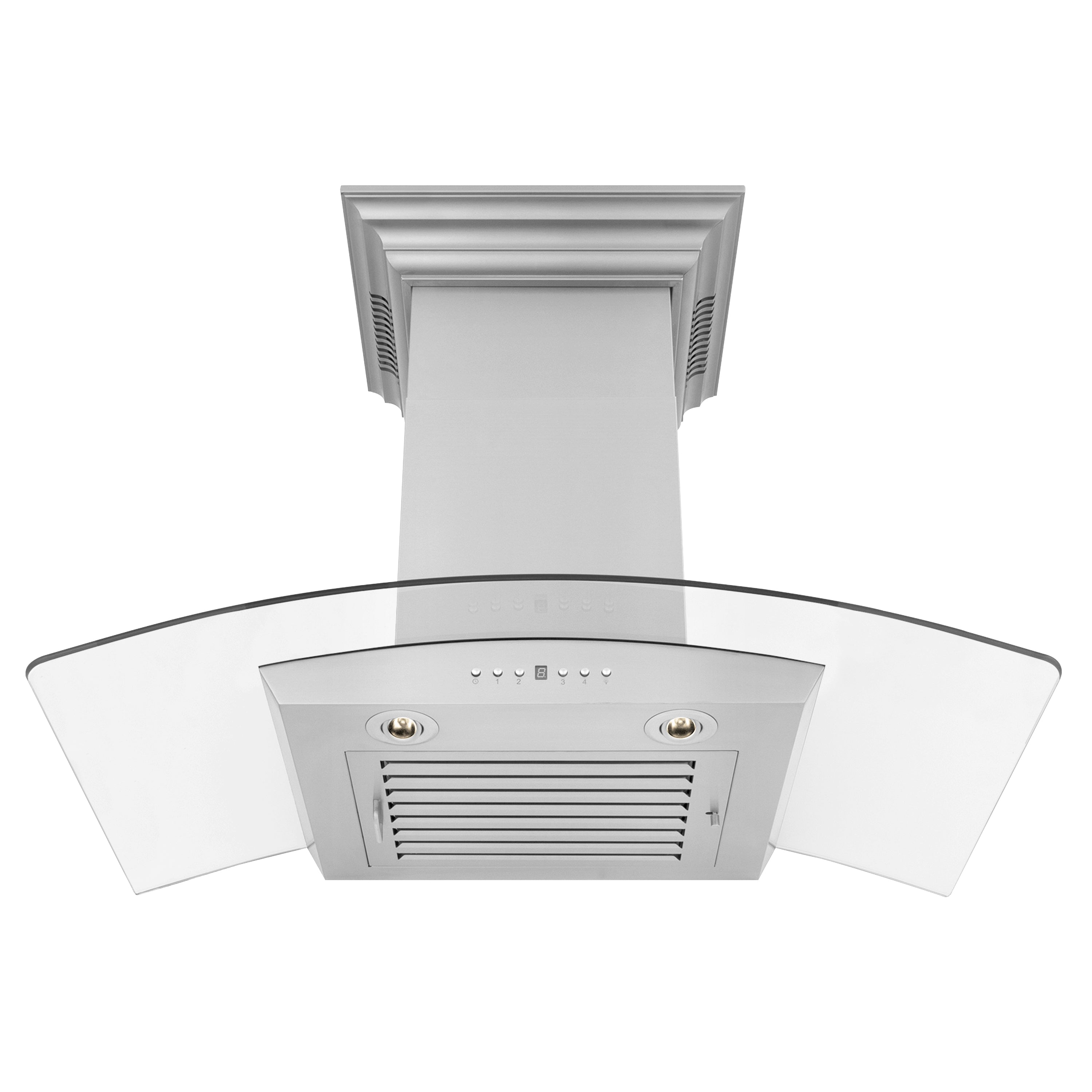 36" ZLINE CrownSound‚ Ducted Vent Wall Mount Range Hood in Stainless Steel with Built-in Bluetooth Speakers (KZCRN-BT-36)