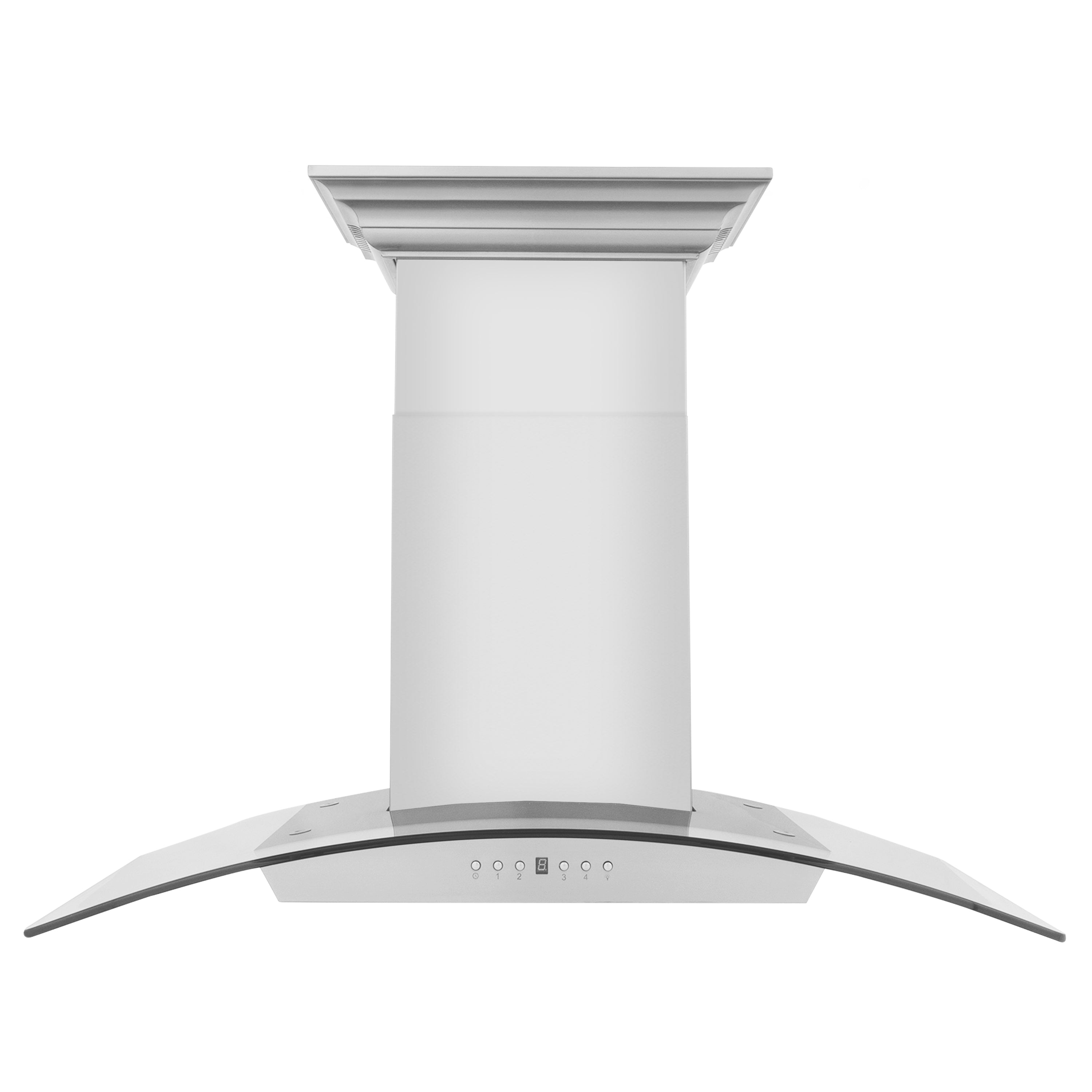 36" ZLINE CrownSound‚ Ducted Vent Wall Mount Range Hood in Stainless Steel with Built-in Bluetooth Speakers (KZCRN-BT-36)