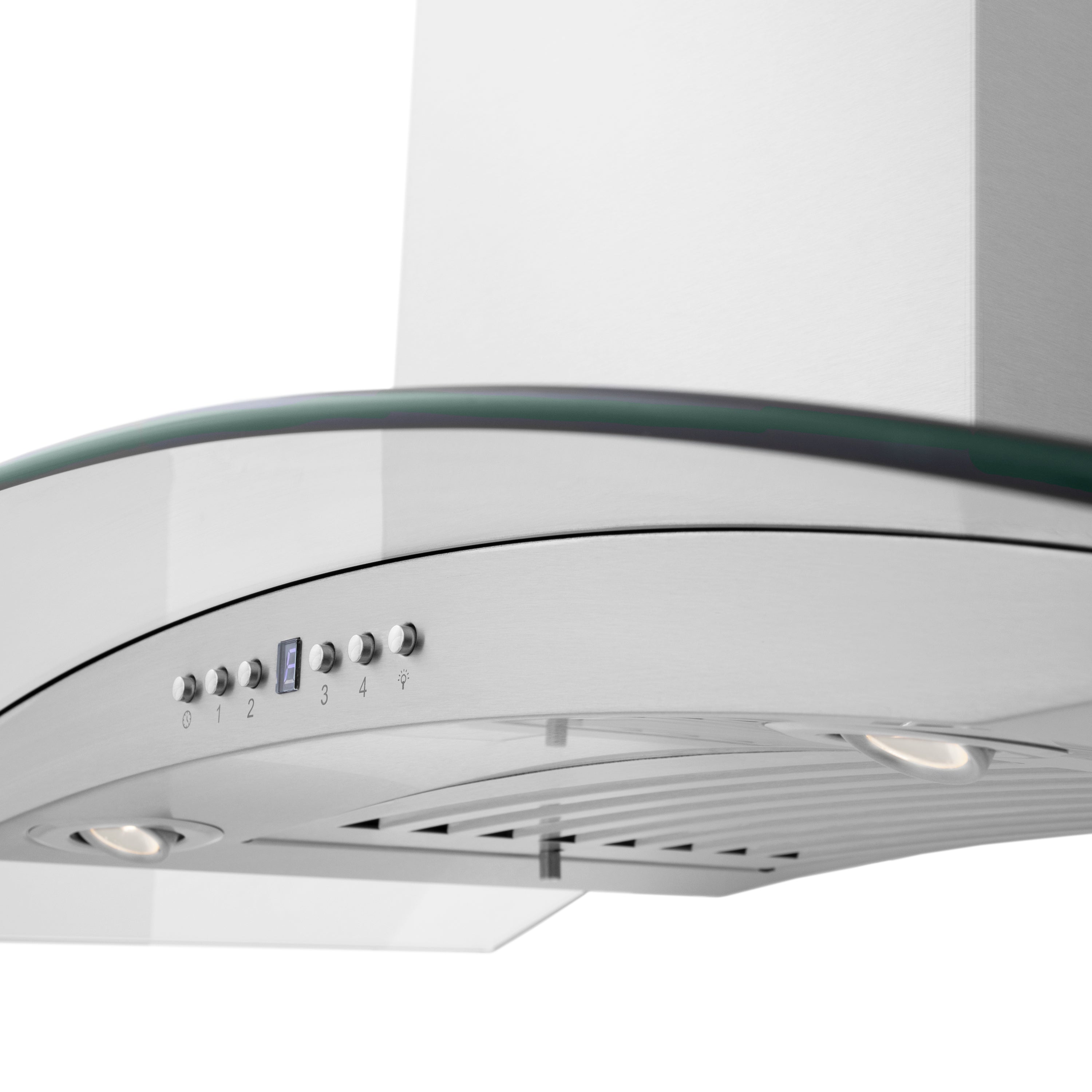 48" ZLINE CrownSound‚ Ducted Vent Wall Mount Range Hood in Stainless Steel with Built-in Bluetooth Speakers (KN4CRN-BT-48)