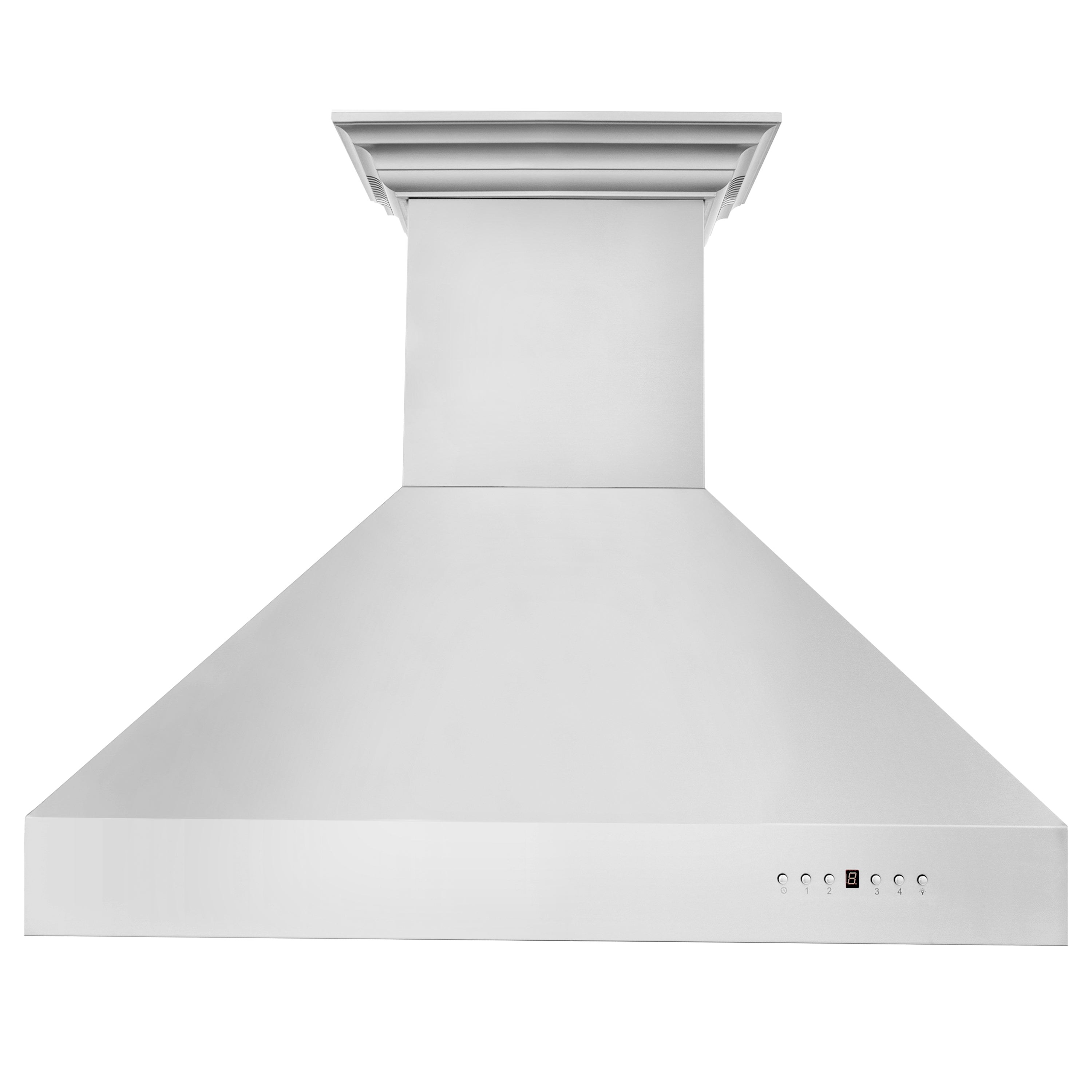 60" ZLINE CrownSound‚Äö√†√∂‚Äö√†√ª Ducted Vent Professional Wall Mount Range Hood in Stainless Steel with Built-in Bluetooth Speakers (697CRN-BT-60)