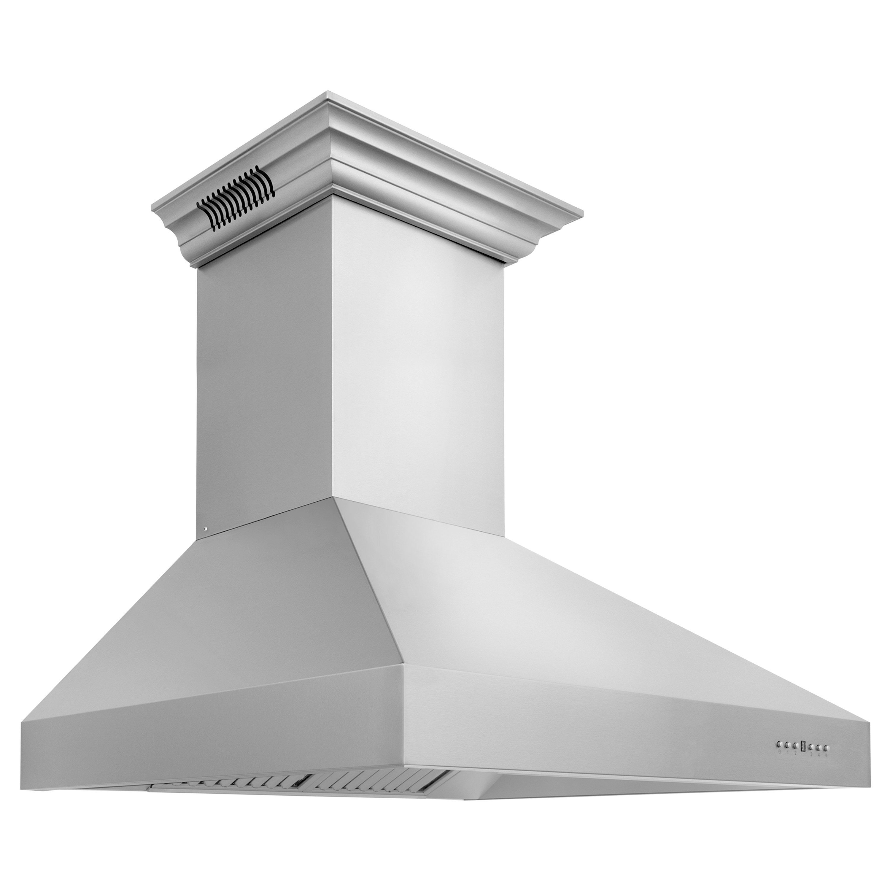 36" ZLINE CrownSound‚ Ducted Vent Wall Mount Range Hood in Stainless Steel with Built-in Bluetooth Speakers (697CRN-BT-36)
