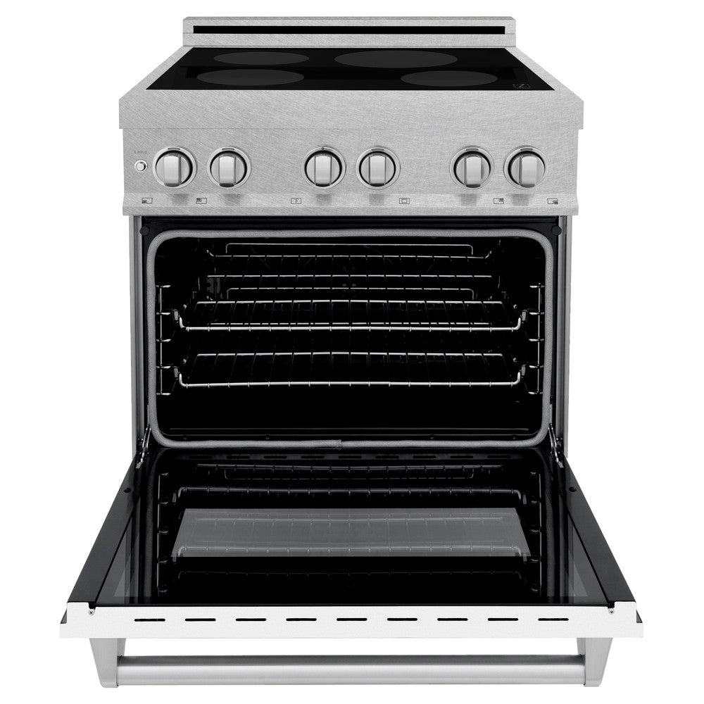 ZLINE 30" 4.0 cu. ft. Induction Range with a 4 Element Stove and Electric Oven in White Matte (RAINDS-WM-30)