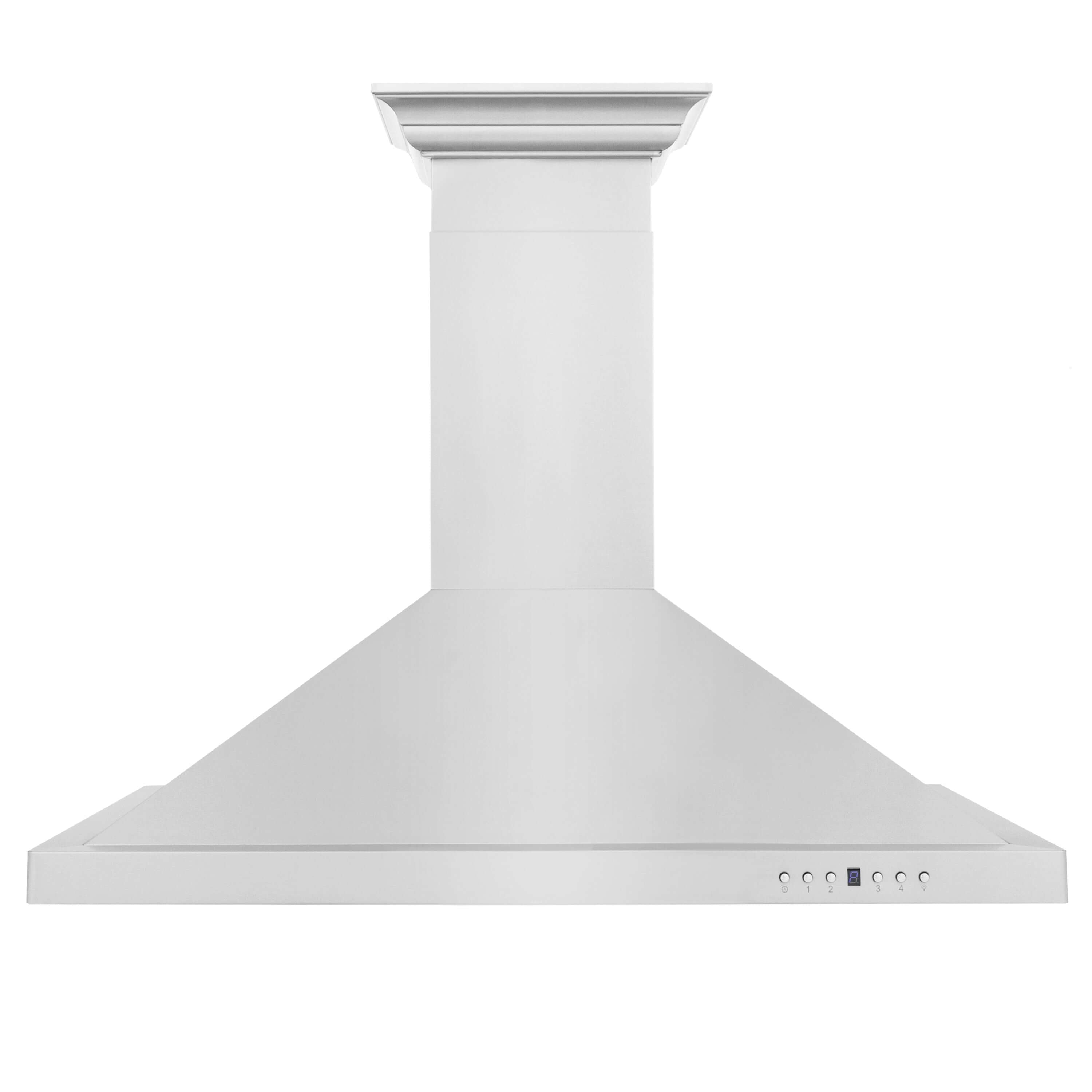 ZLINE 42" Convertible Vent Wall Mount Range Hood in Stainless Steel with Crown Molding (KBCRN-42)