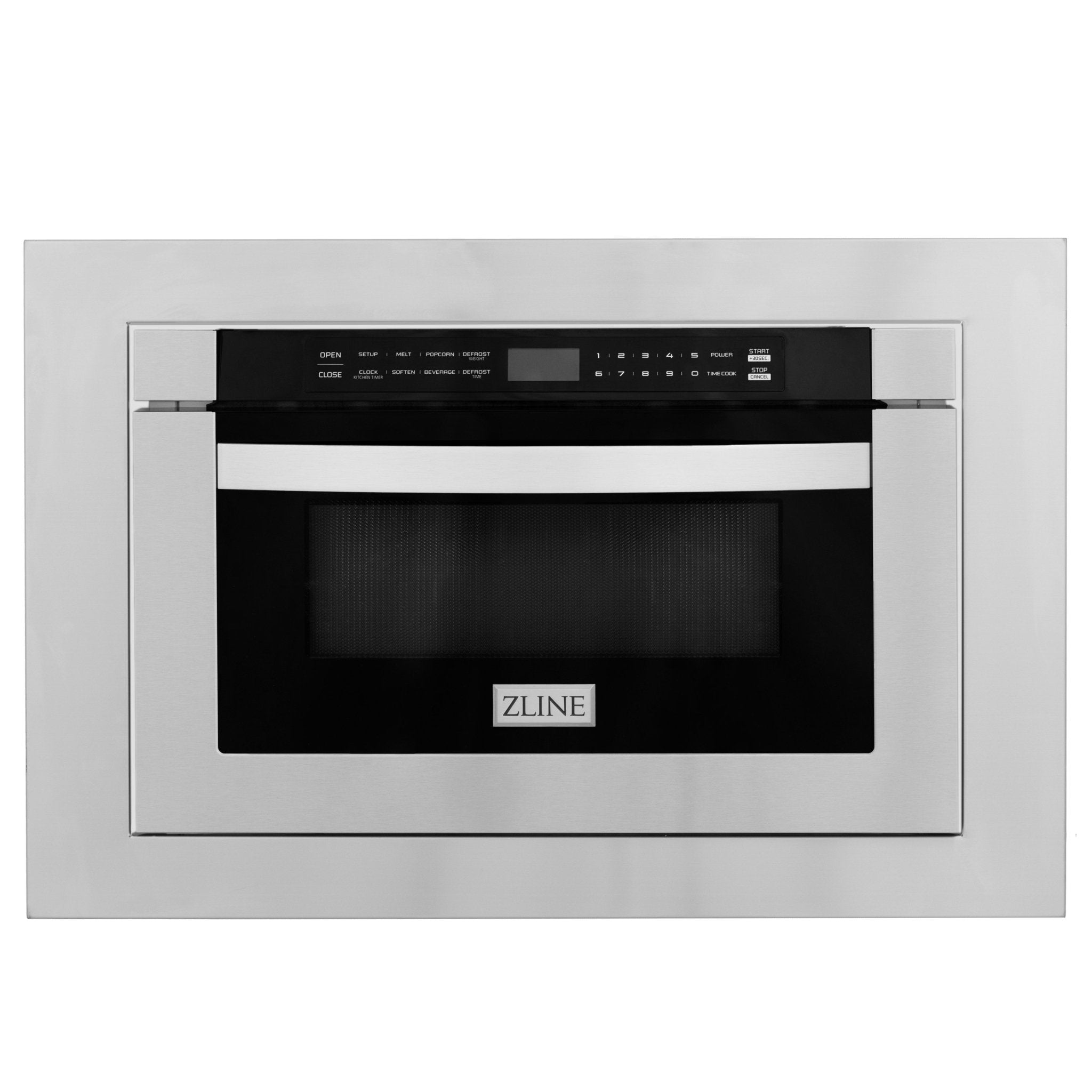 ZLINE 24" 1.2 cu. ft. Stainless Steel Built-in Microwave Drawer with 30" Trim Kit (MWD-TK-30)