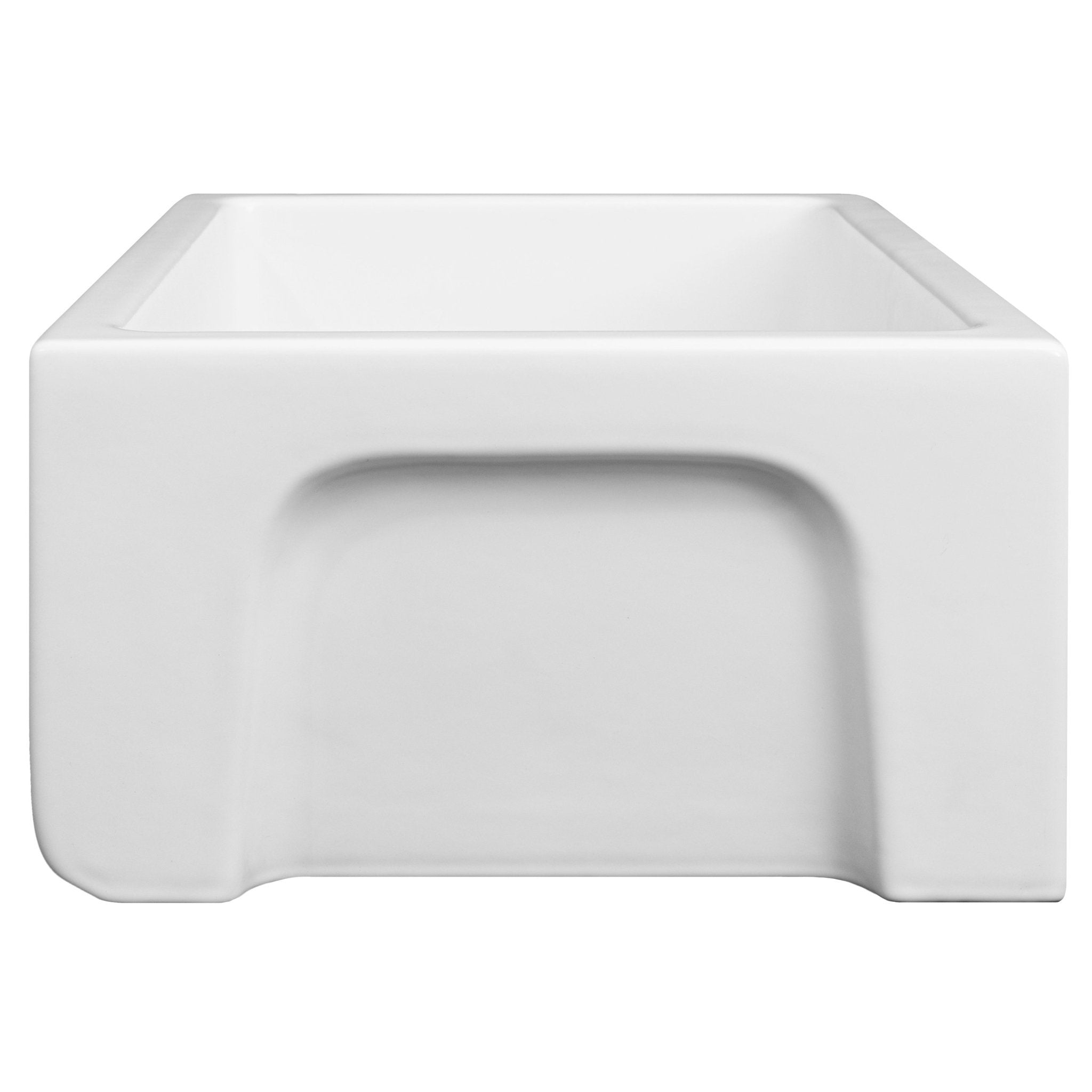 ZLINE 24" Venice Farmhouse Apron Front Reversible Single Bowl Fireclay Kitchen Sink with Bottom Grid in White Gloss (FRC5120-WH-24)