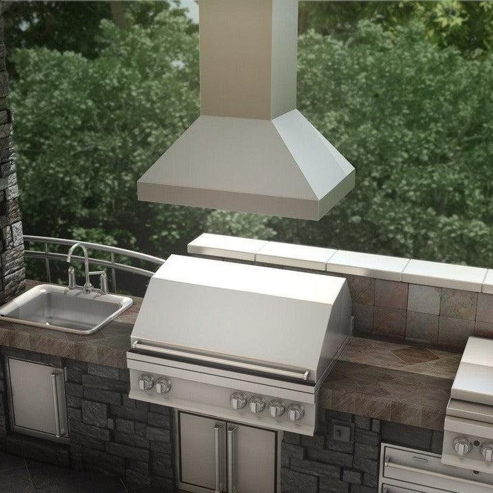 ZLINE 36" Ducted Island Mount Range Hood in Outdoor Approved Stainless Steel (597i-304-36)
