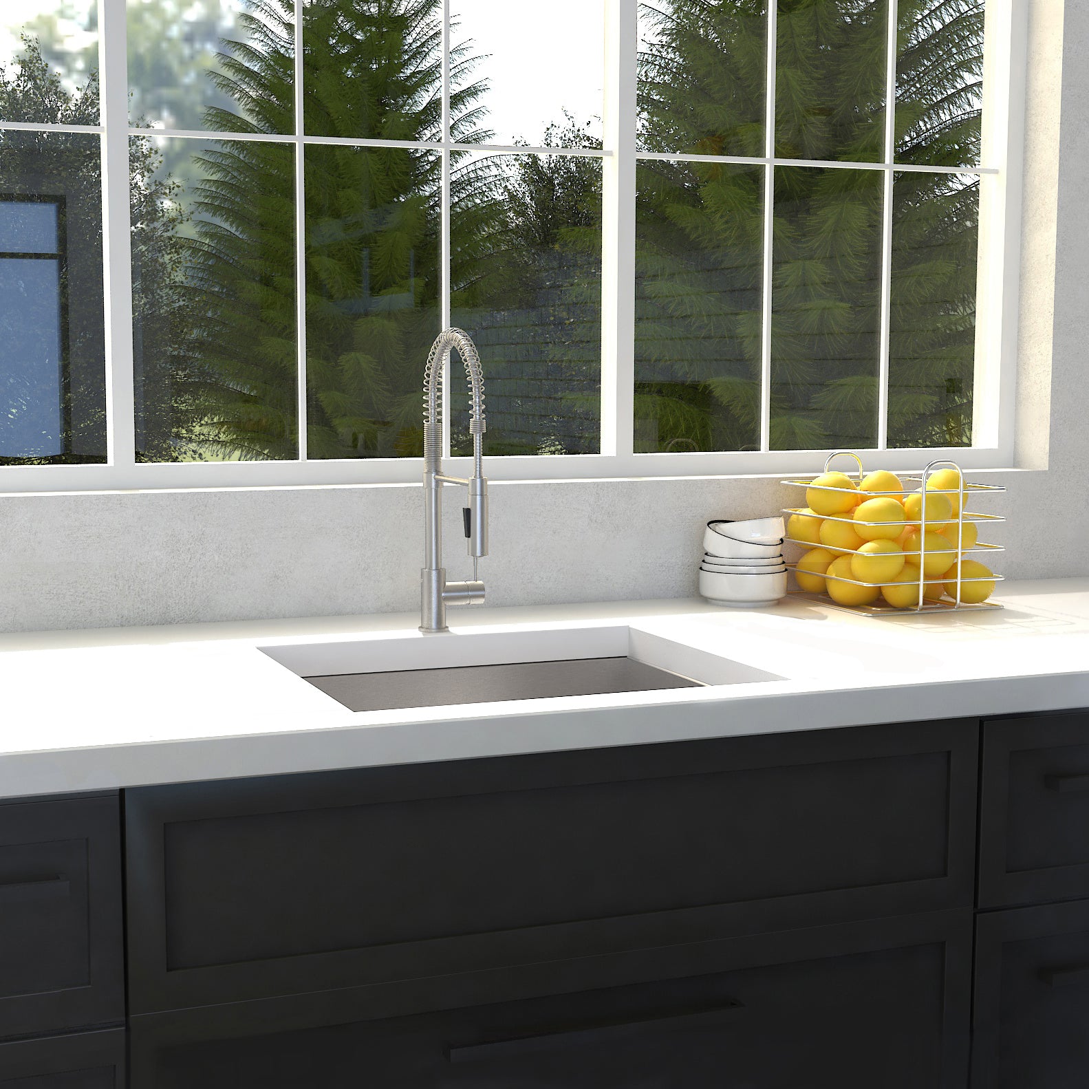 ZLINE 23" Meribel Undermount Single Bowl Stainless Steel Kitchen Sink with Bottom Grid (SRS-23)