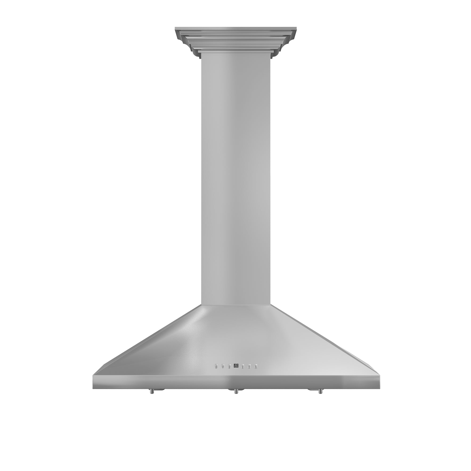 ZLINE 36" Convertible Vent Wall Mount Range Hood in Stainless Steel with Crown Molding (KL2CRN-36)