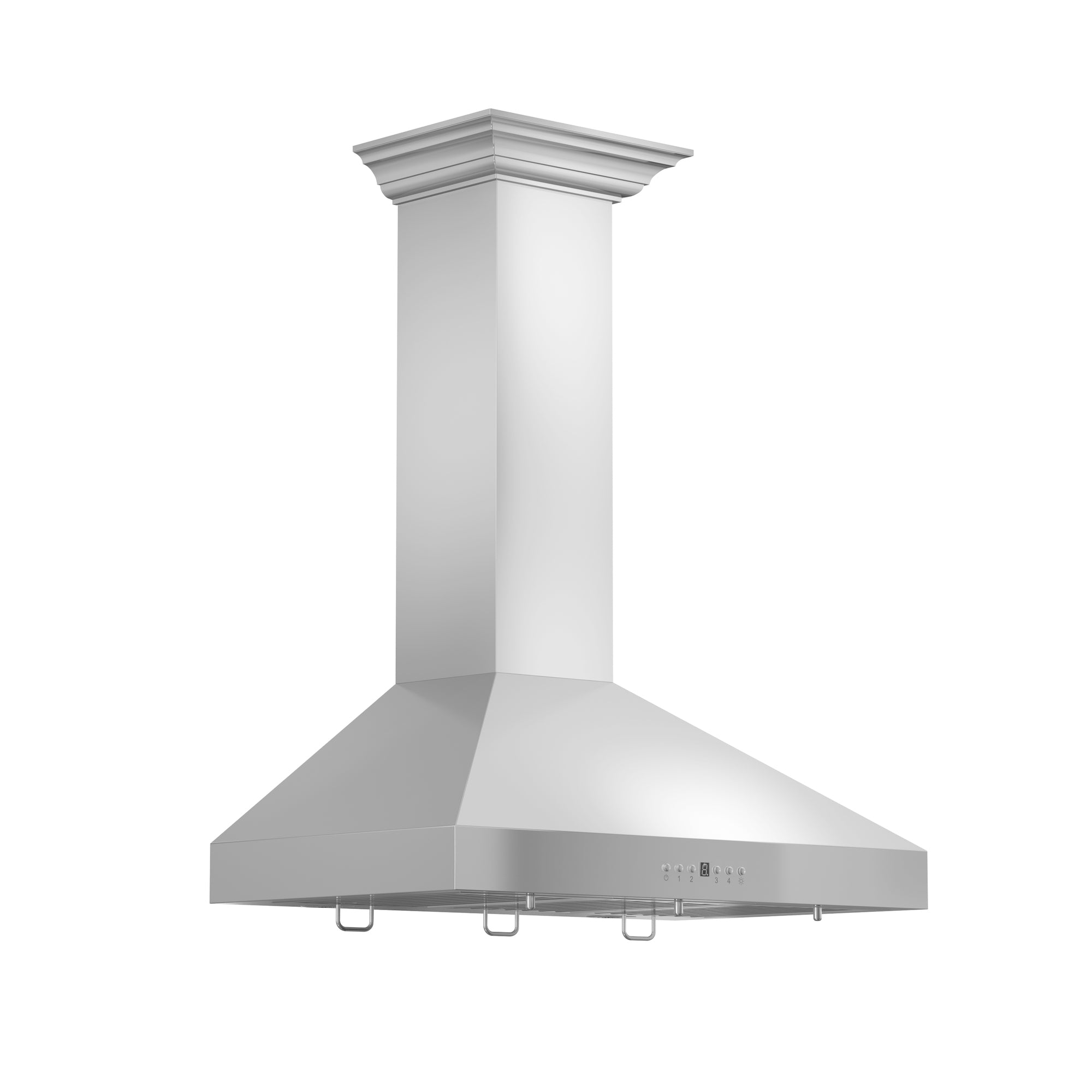 ZLINE 36" Convertible Vent Wall Mount Range Hood in Stainless Steel with Crown Molding (KL3CRN-36)