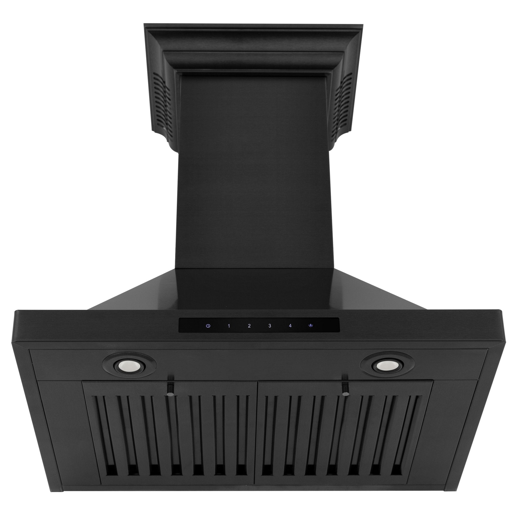 24" ZLINE CrownSound, Ducted Vent Wall Mount Range Hood in Black Stainless Steel with Built-in Bluetooth Speakers (BSKBNCRN-BT-24)