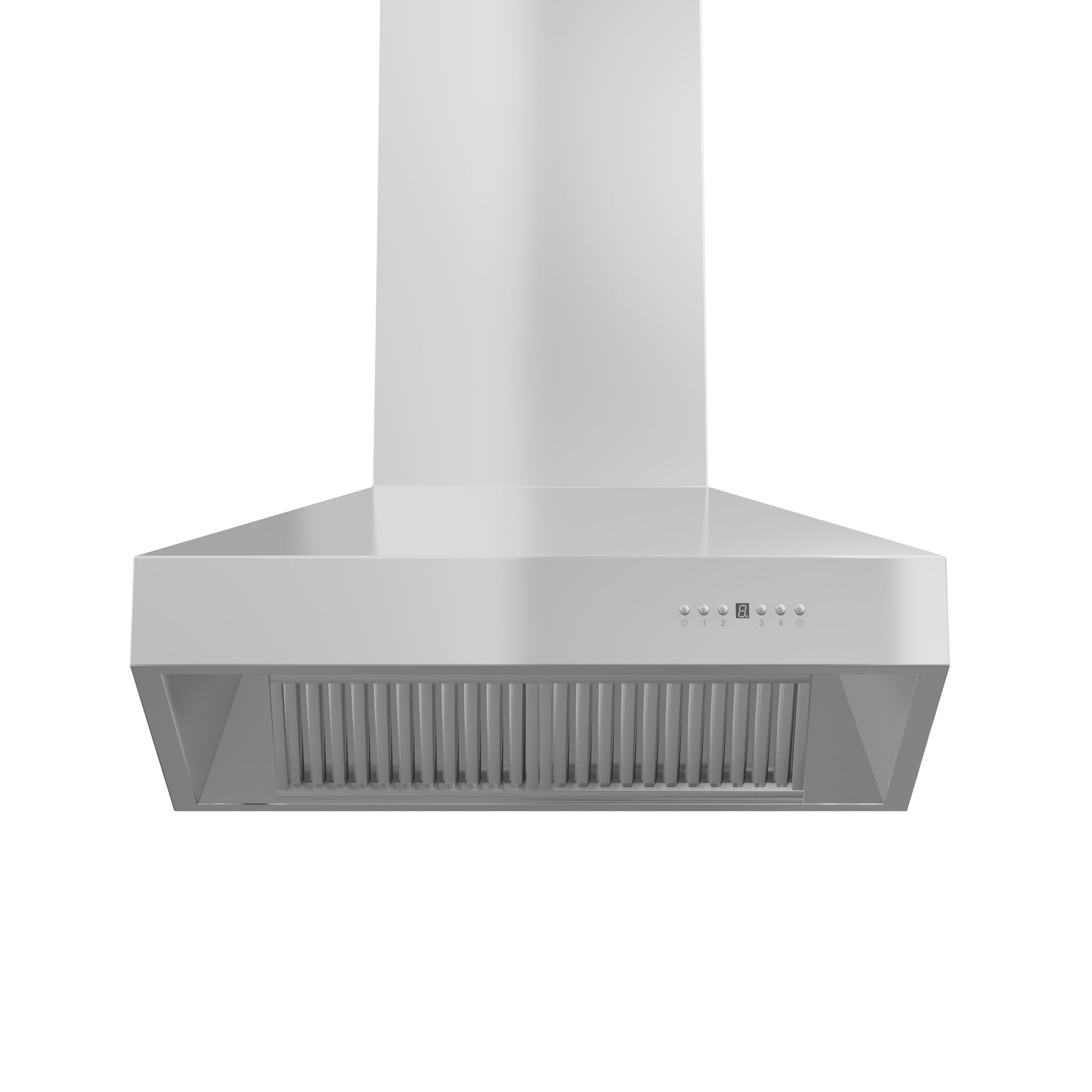 ZLINE 42" Professional Ducted Wall Mount Range Hood in Stainless Steel with Crown Molding (667CRN-42)