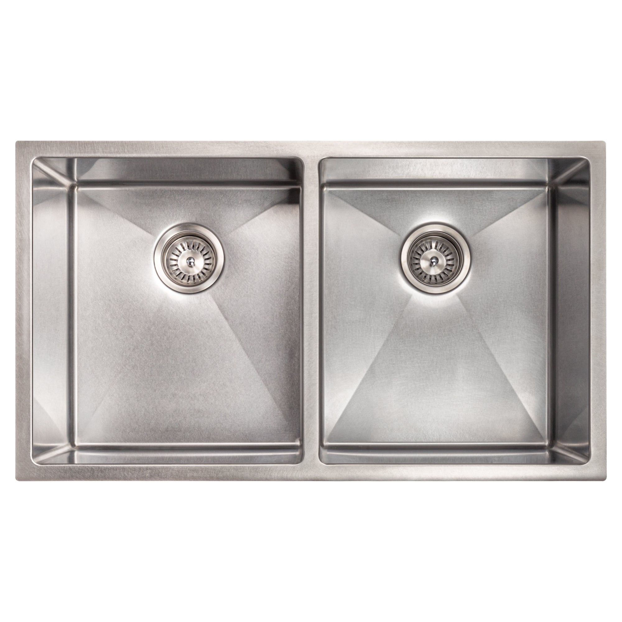 ZLINE 33" Anton Undermount Double Bowl Scratch Resistant Stainless Steel Kitchen Sink with Bottom Grid (SR50D-33S)