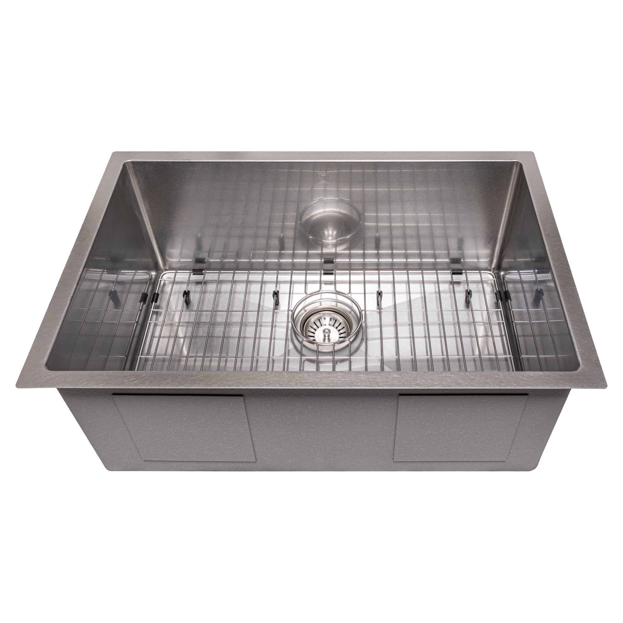 ZLINE 27" Meribel Undermount Single Bowl Stainless Steel Kitchen Sink with Bottom Grid (SRS-27)