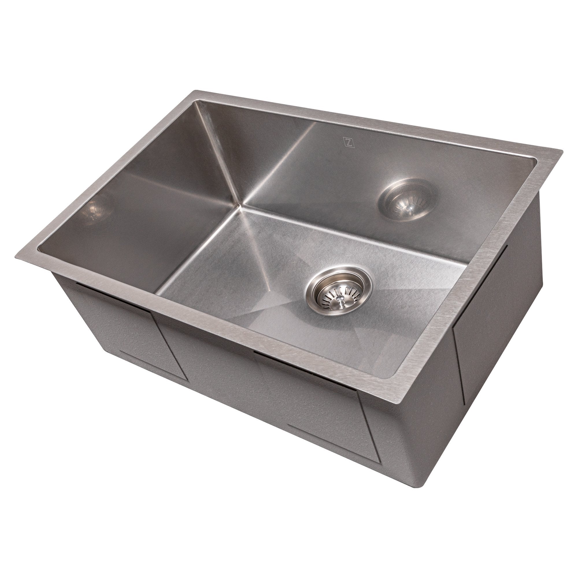 ZLINE 27" Meribel Undermount Single Bowl Stainless Steel Kitchen Sink with Bottom Grid (SRS-27)