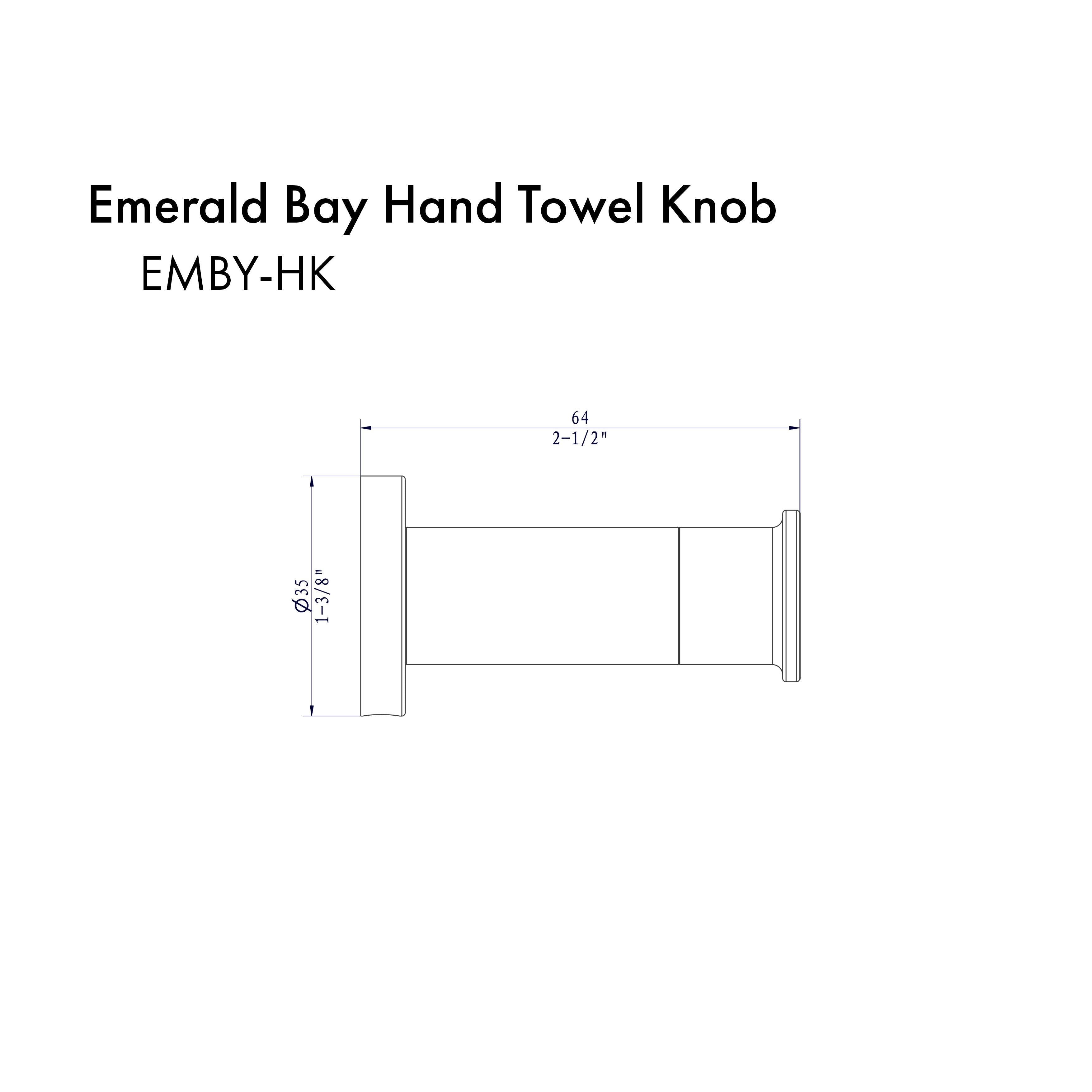 Therangehoodstore.com, ZLINE Emerald Bay Towel Hook with color options (EMBY-HK), EMBY-HK-BN,
