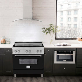 ZLINE 36" 4.6 cu. ft. Induction Range with a 4 Element Stove and Electric Oven in Black Matte (RAIND-BLM-36)