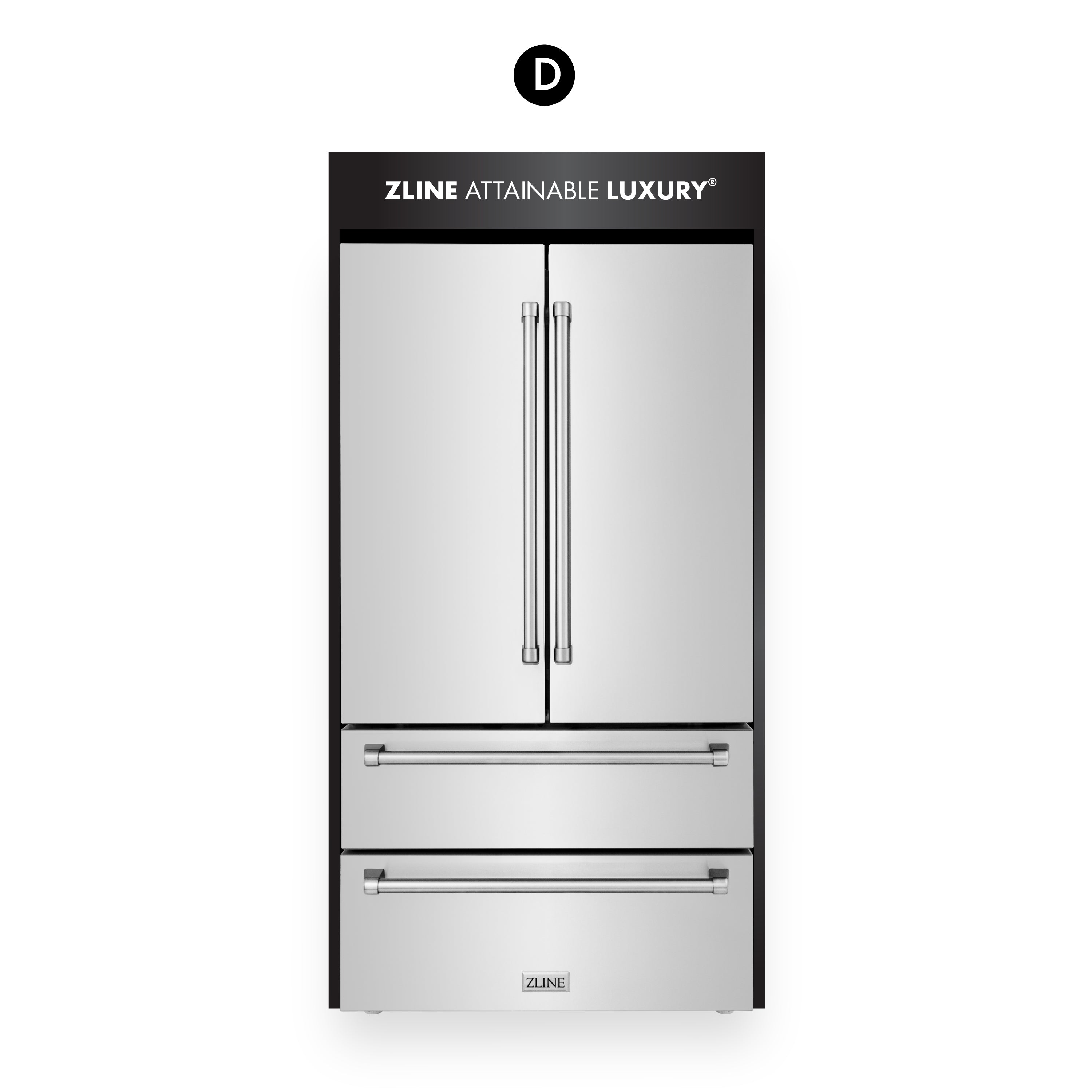 ZLINE Kitchen Vignette with a Stainless Steel Refrigerator (VND-D)