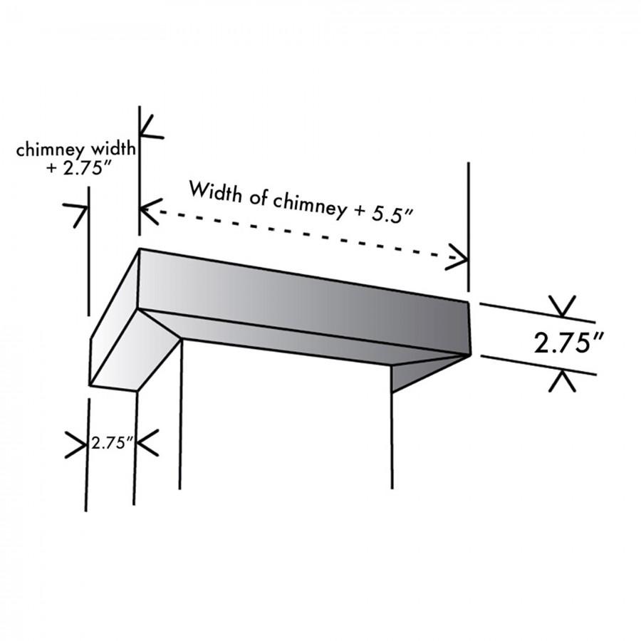 ZLINE Vented Crown Molding Profile 6 for Wall Mount Range Hood in Fingerprint Resistant Stainless Steel (CM6V-KB-S304)