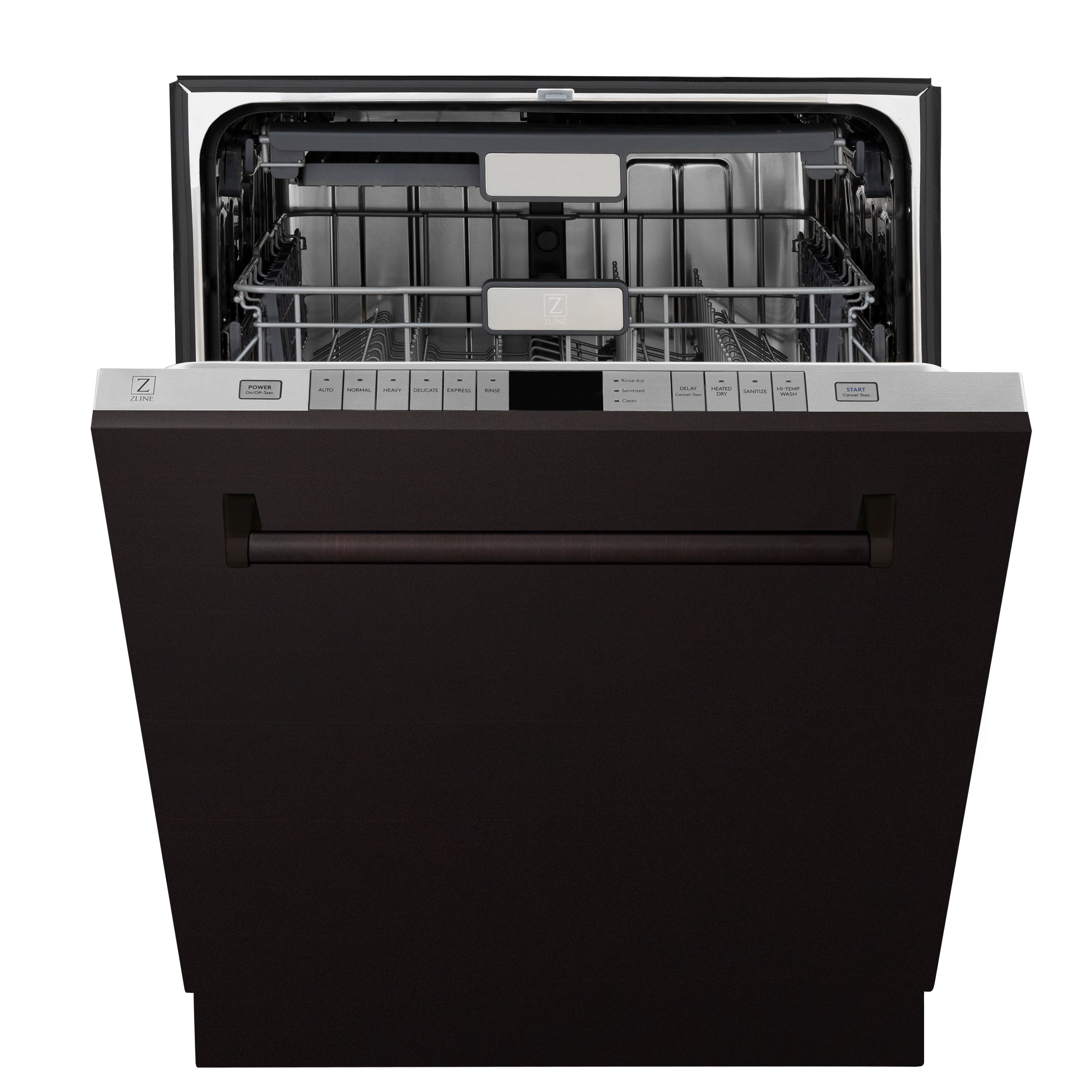 ZLINE 24" Monument Series 3rd Rack Top Touch Control Dishwasher in Oil Rubbed Bronze with Stainless Steel Tub, 45dBa