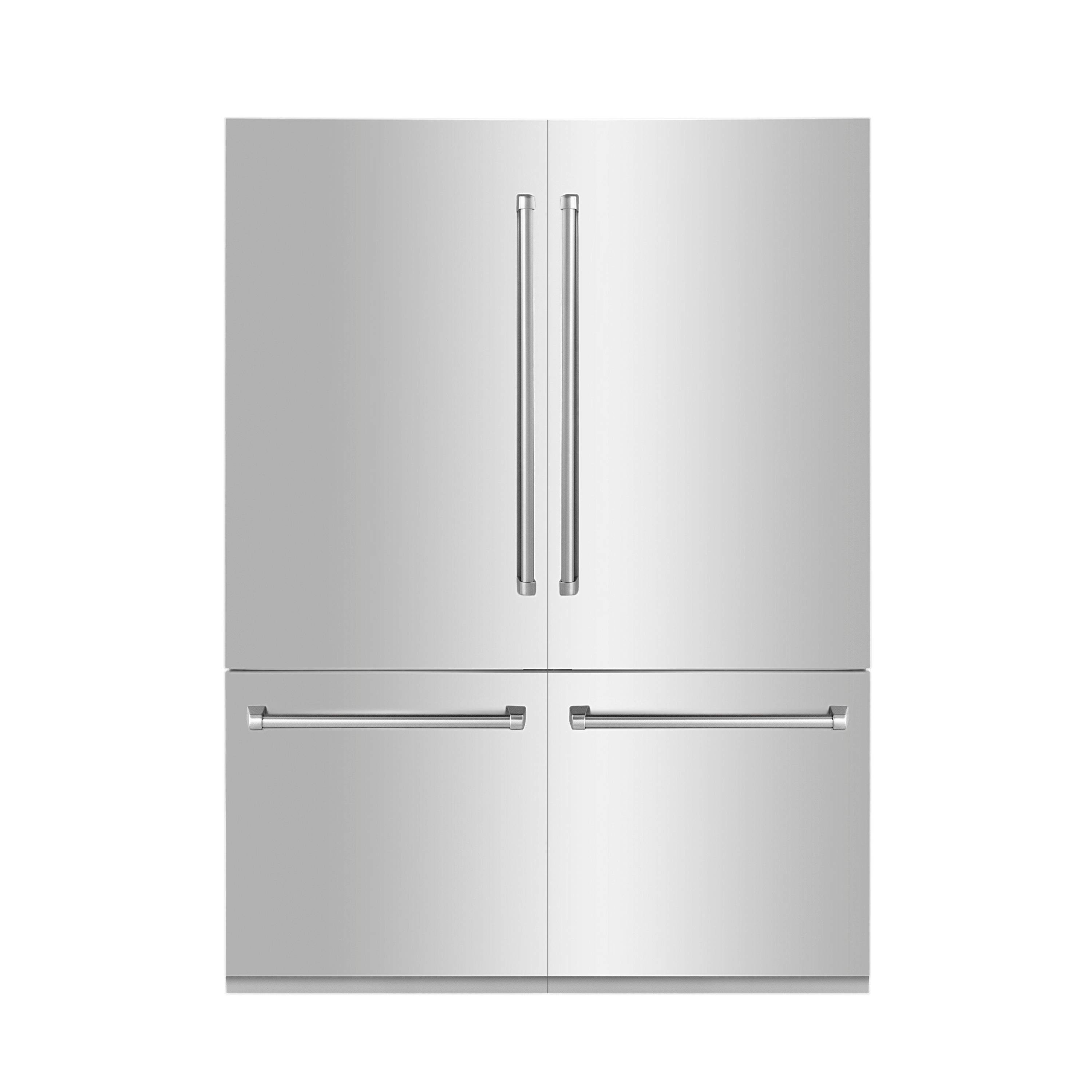 ZLINE 60" 32.2 cu. ft. Built-In 4-Door French Door Refrigerator with Internal Water and Ice Dispenser in Stainless Steel