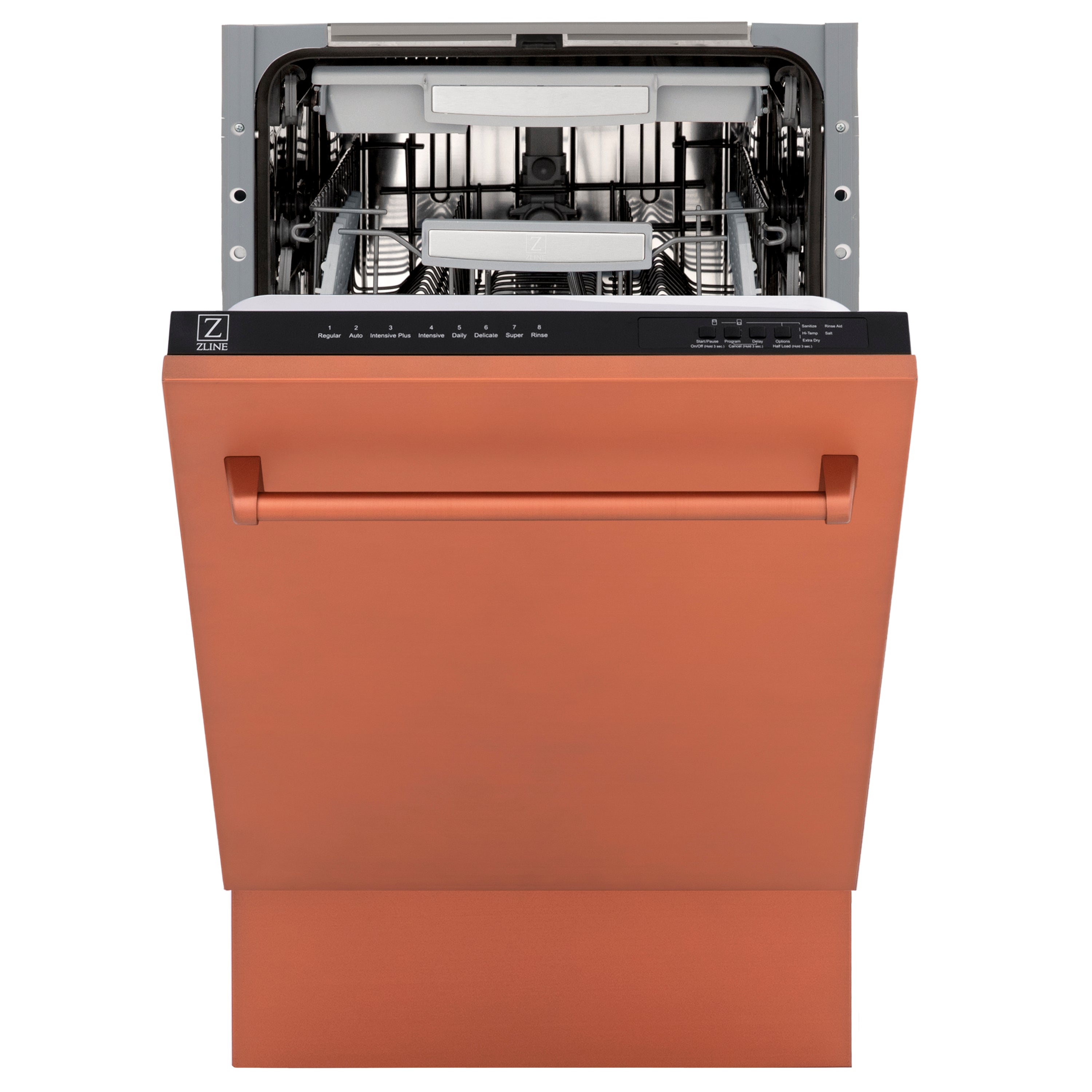 ZLINE 18" Tallac Series 3rd Rack Top Control Dishwasher in Copper with Stainless Steel Tub, 51dBa (DWV-C-18)