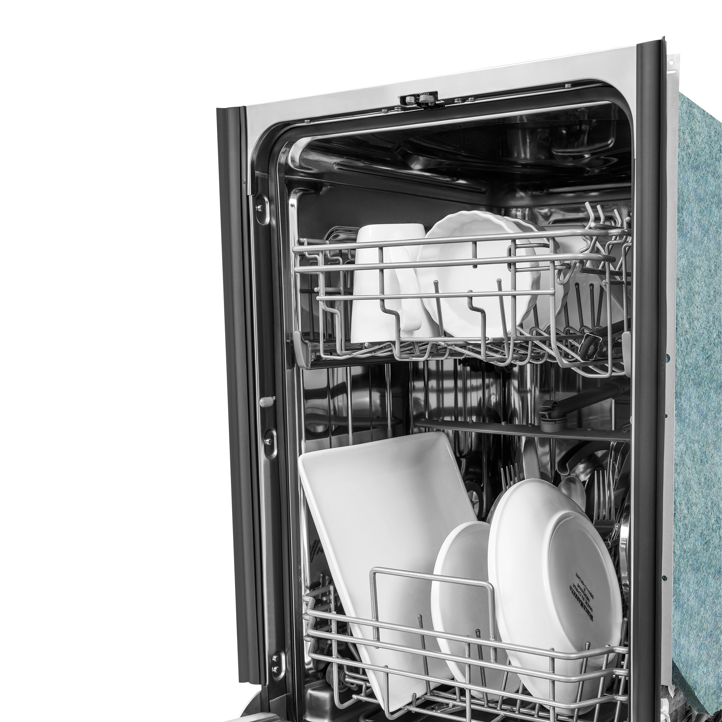 ZLINE 18 in. Compact Panel Ready Top Control Built-In Dishwasher with Stainless Steel Tub, 52dBa