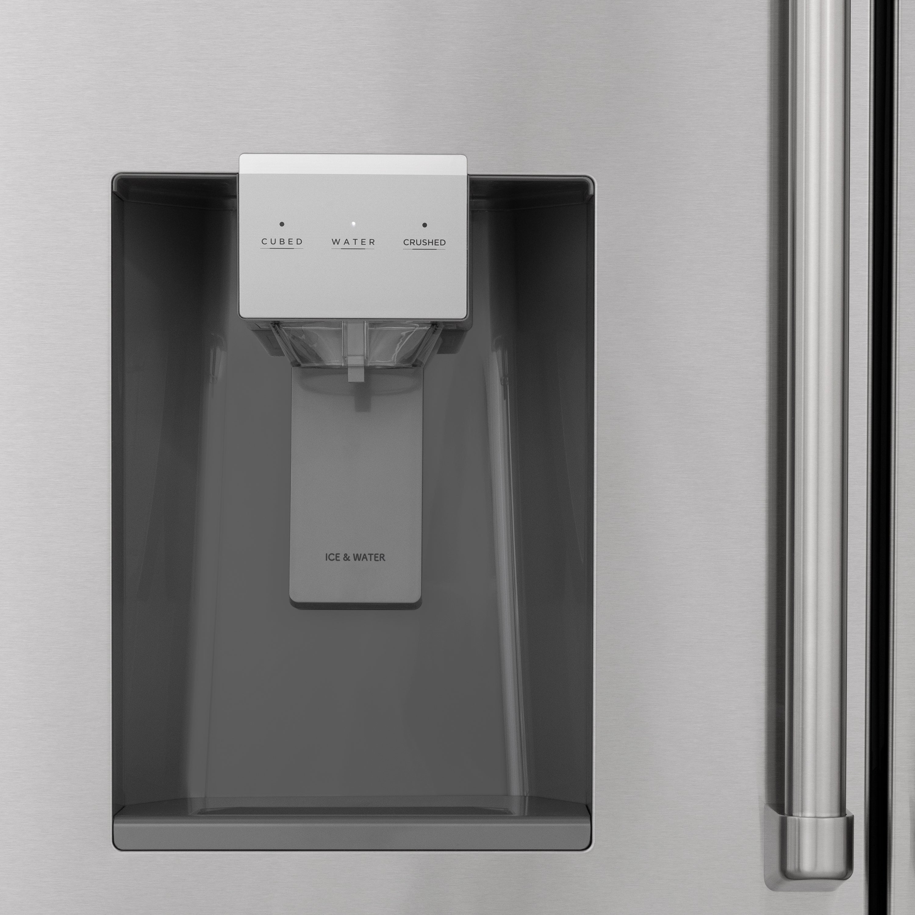 ZLINE 36" 21.6 cu. ft 4-Door French Door Refrigerator with Water and Ice Dispenser in Fingerprint Resistant Stainless Steel