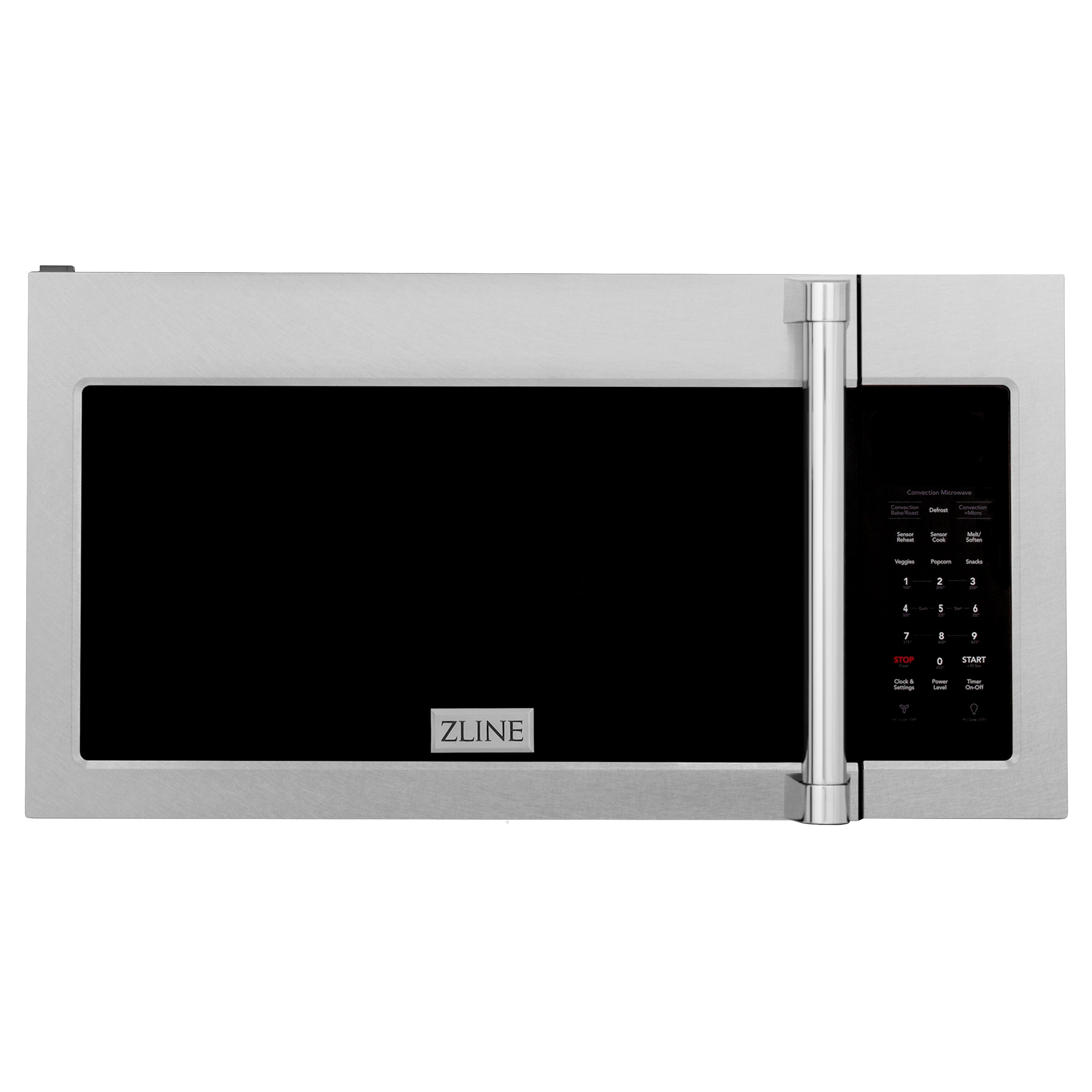 ZLINE 1.5 cu. ft. Over the Range Convection Microwave Oven in Fingerprint Resistant Stainless Steel with Traditional Handle and Sensor Cooking