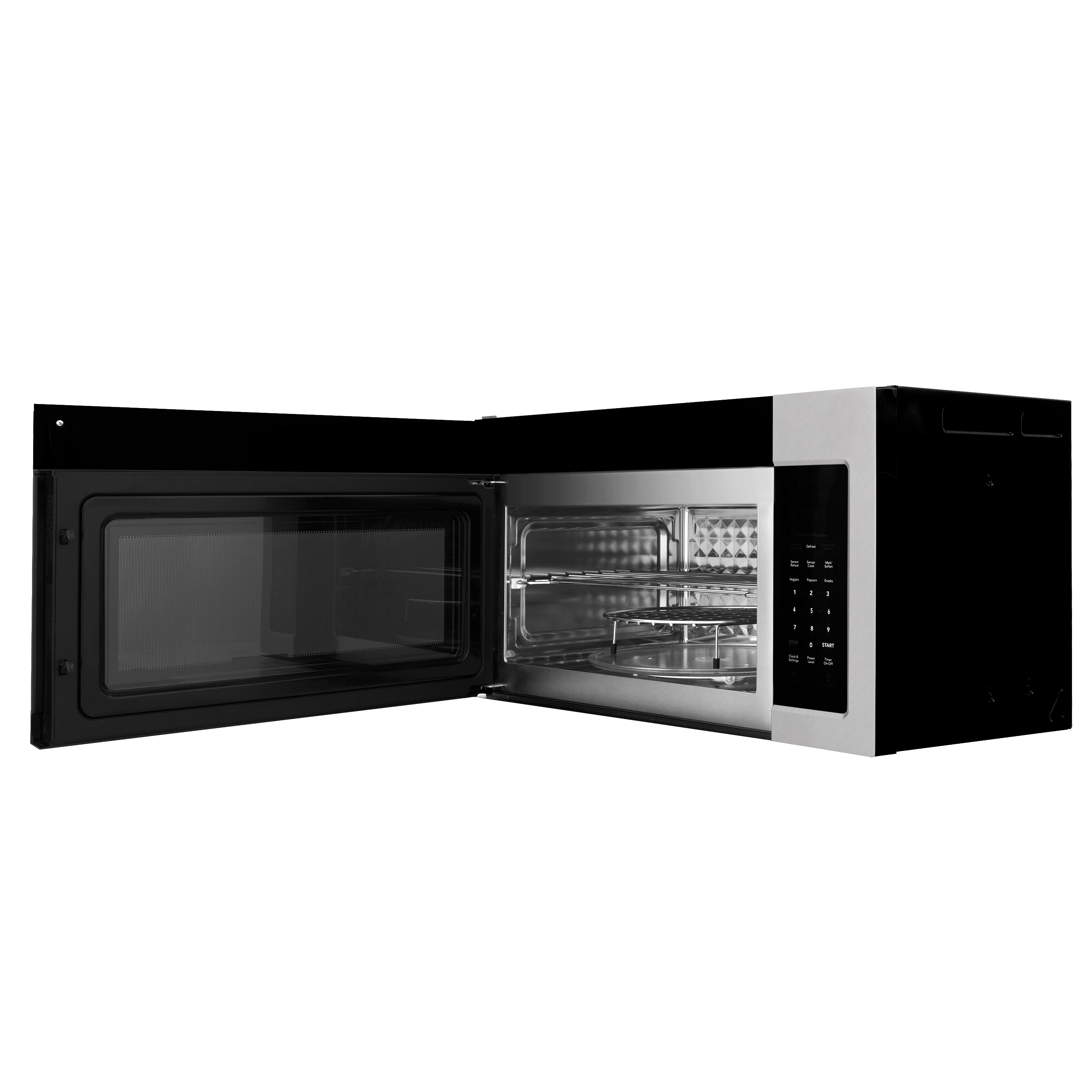 ZLINE 30" 1.5 cu. ft. Over the Range Microwave in Stainless Steel with Modern Handle and Set of 2 Charcoal Filters (MWO-OTRCF-30)