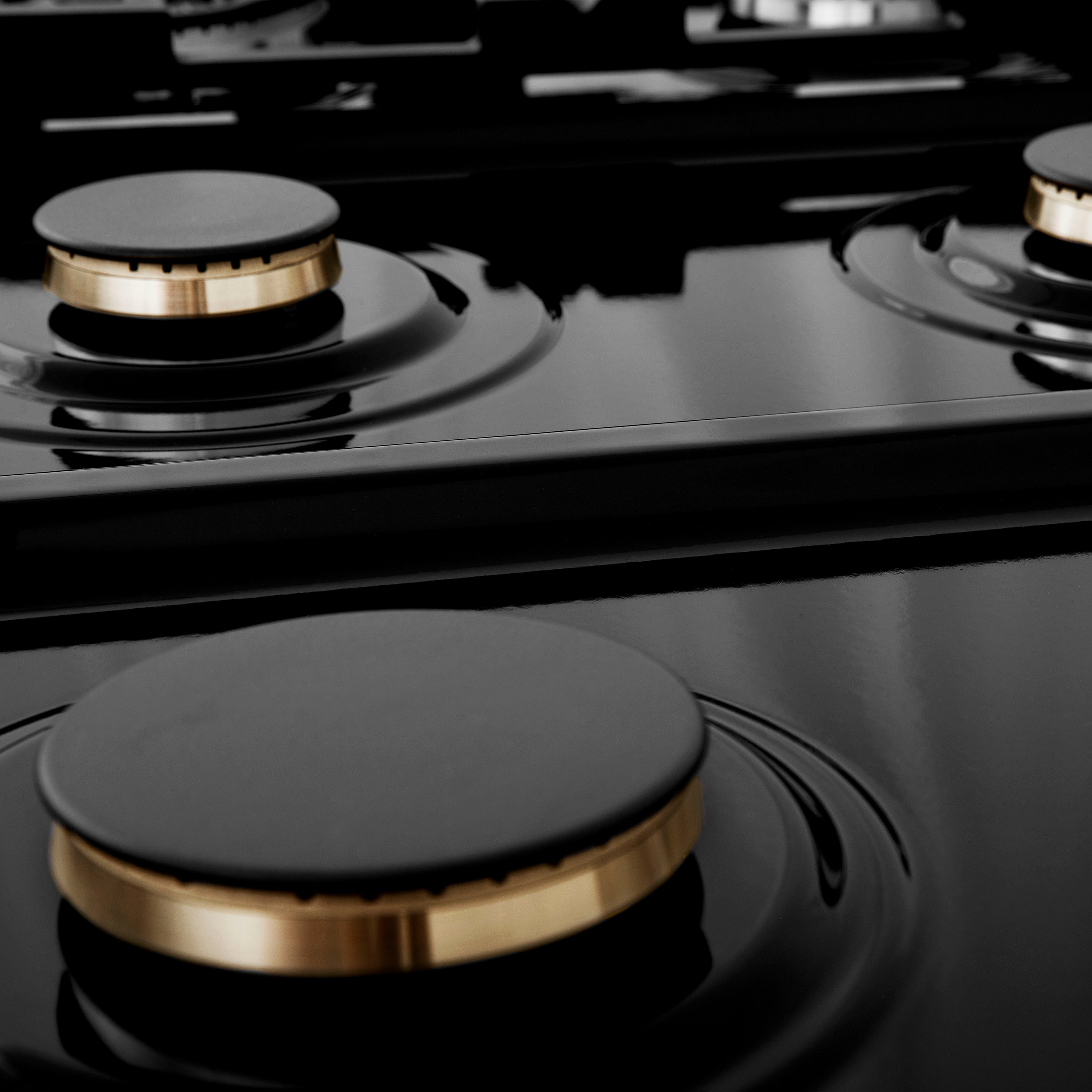 ZLINE 36" Porcelain Gas Stovetop in Fingerprint Resistant Stainless Steel with 6 Gas Brass Burners (RTS-BR-36)