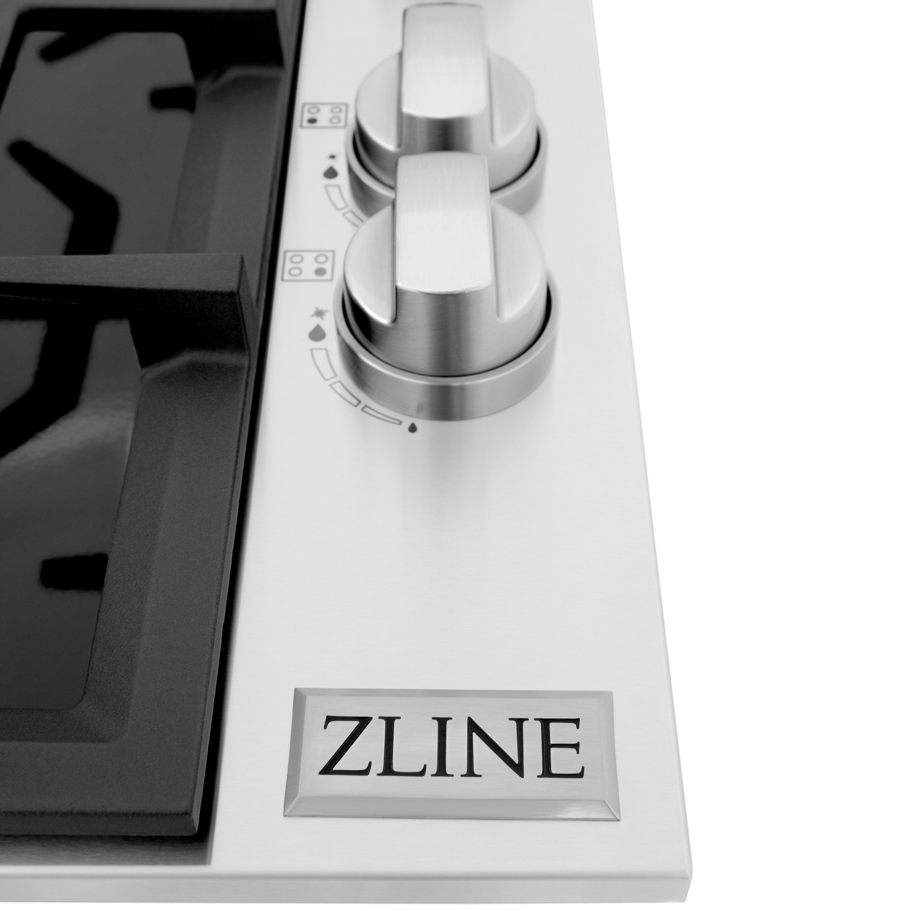 ZLINE 30" Gas Cooktop with 4 Gas Burners and Black Porcelain Top (RC30-PBT)