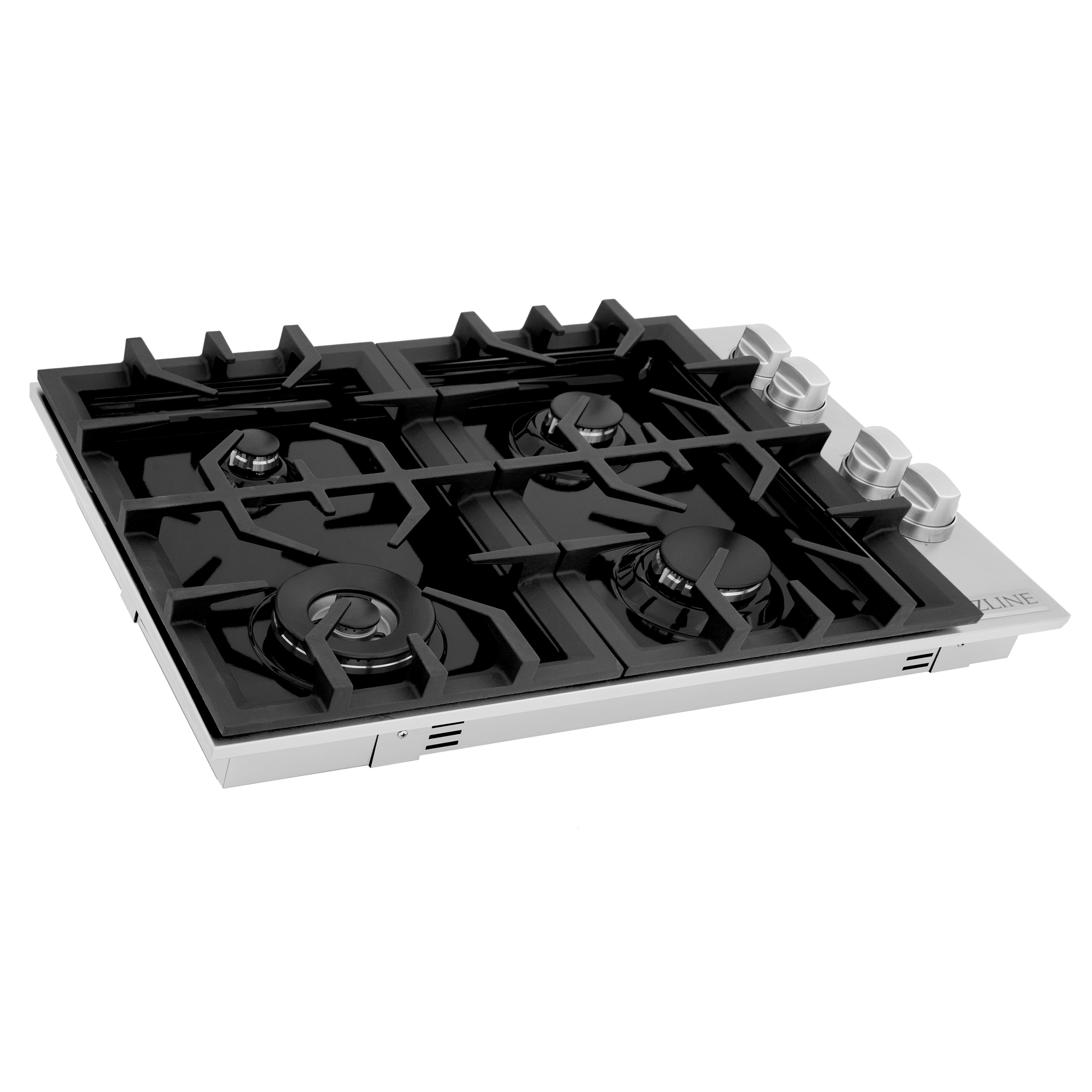 ZLINE 30" Gas Cooktop with 4 Gas Burners and Black Porcelain Top (RC30-PBT)