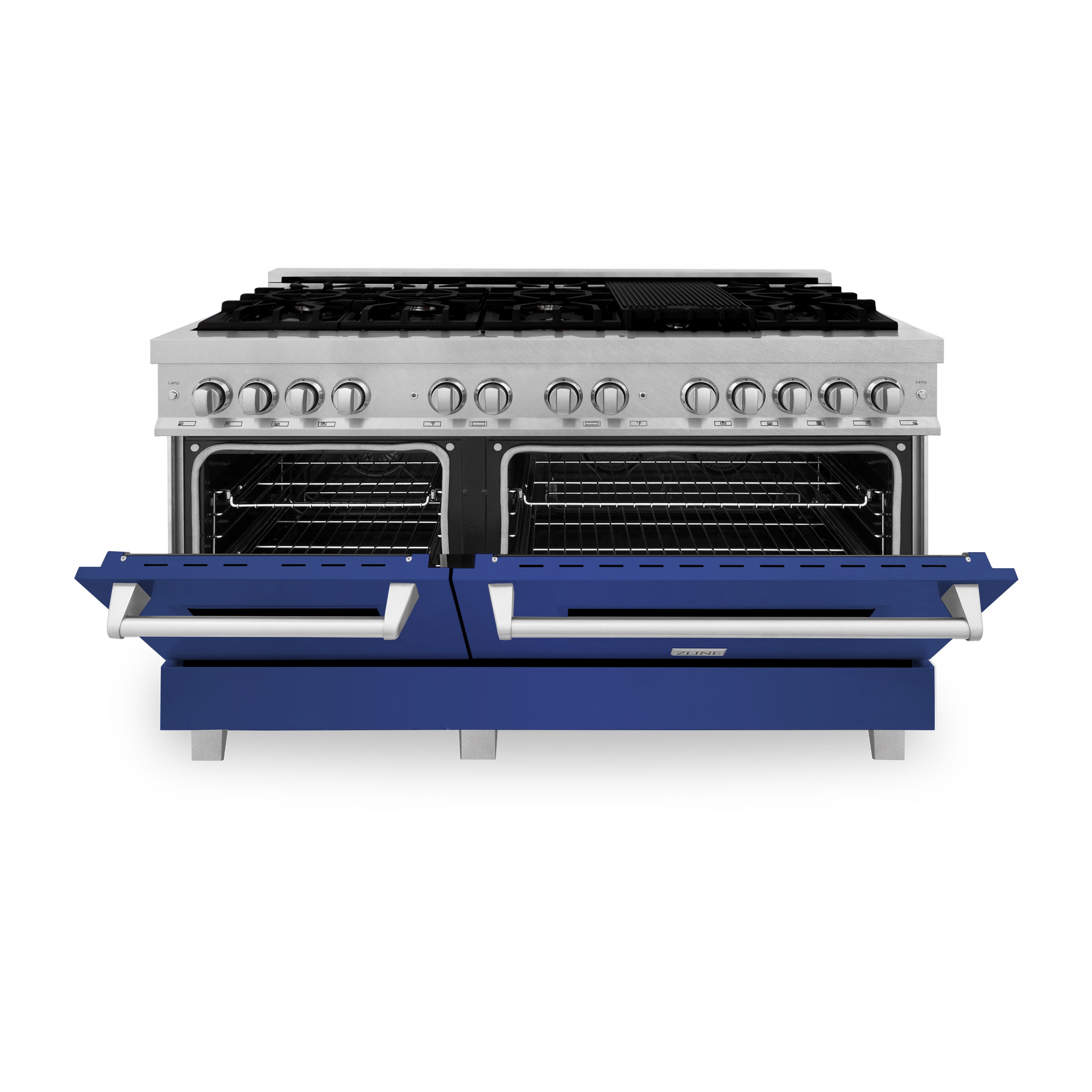 ZLINE 60" 7.4 cu. ft. Dual Fuel Range with Gas Stove and Electric Oven in Fingerprint Resistant Stainless Steel (RAS-60)