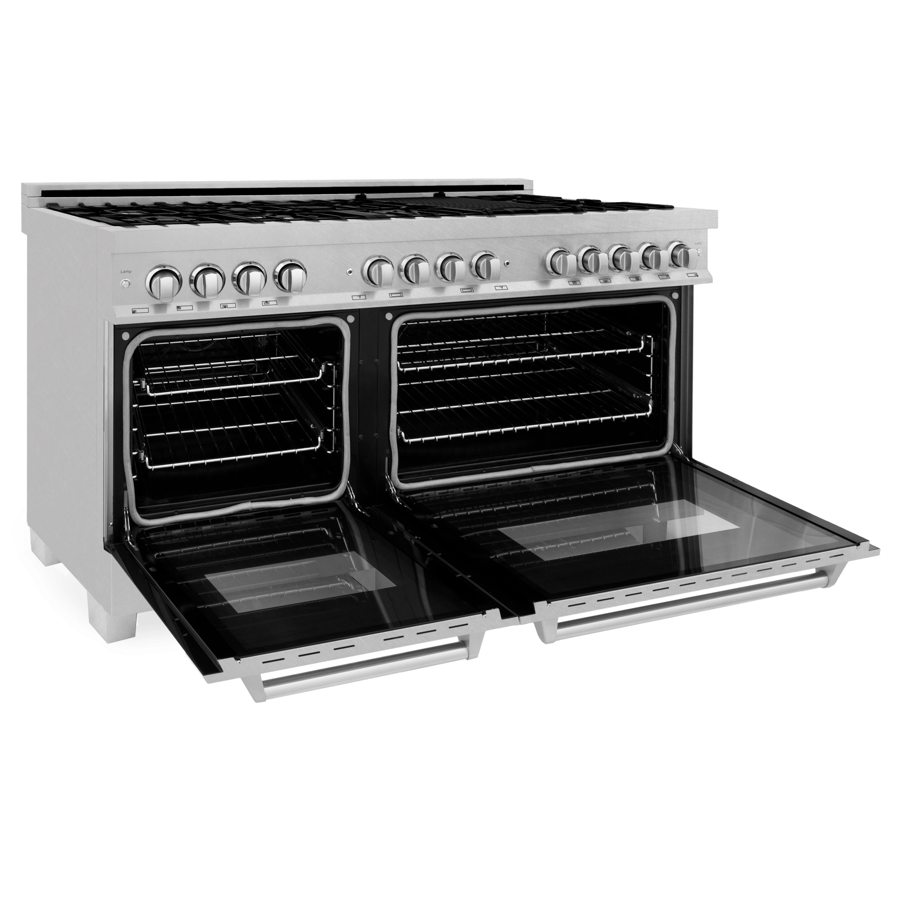 ZLINE 60" 7.4 cu. ft. Dual Fuel Range with Gas Stove and Electric Oven in Fingerprint Resistant Stainless Steel (RAS-SN-60)