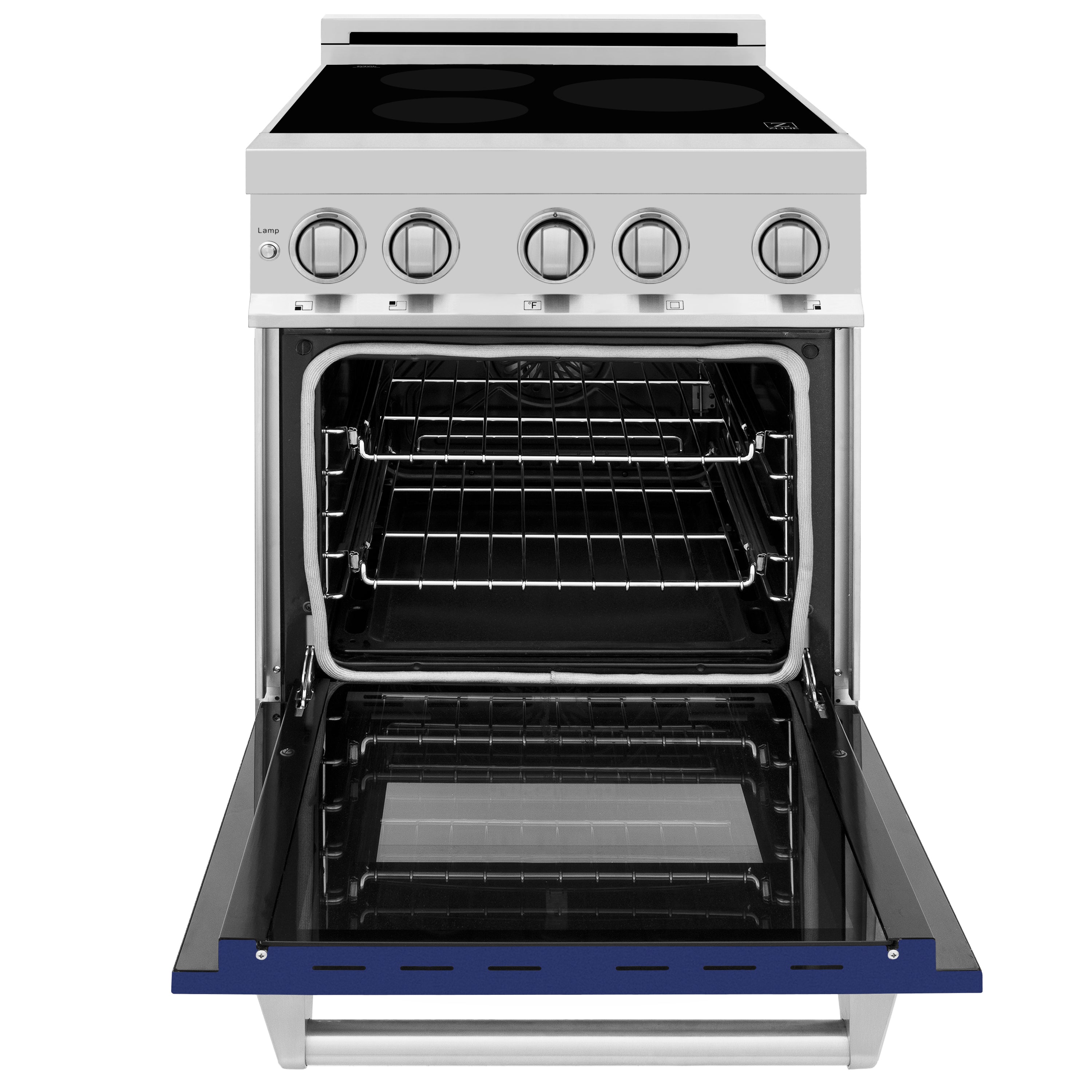ZLINE 24" 2.8 cu. ft. Induction Range with a 3 Element Stove and Electric Oven in Blue Gloss (RAIND-BG-24)