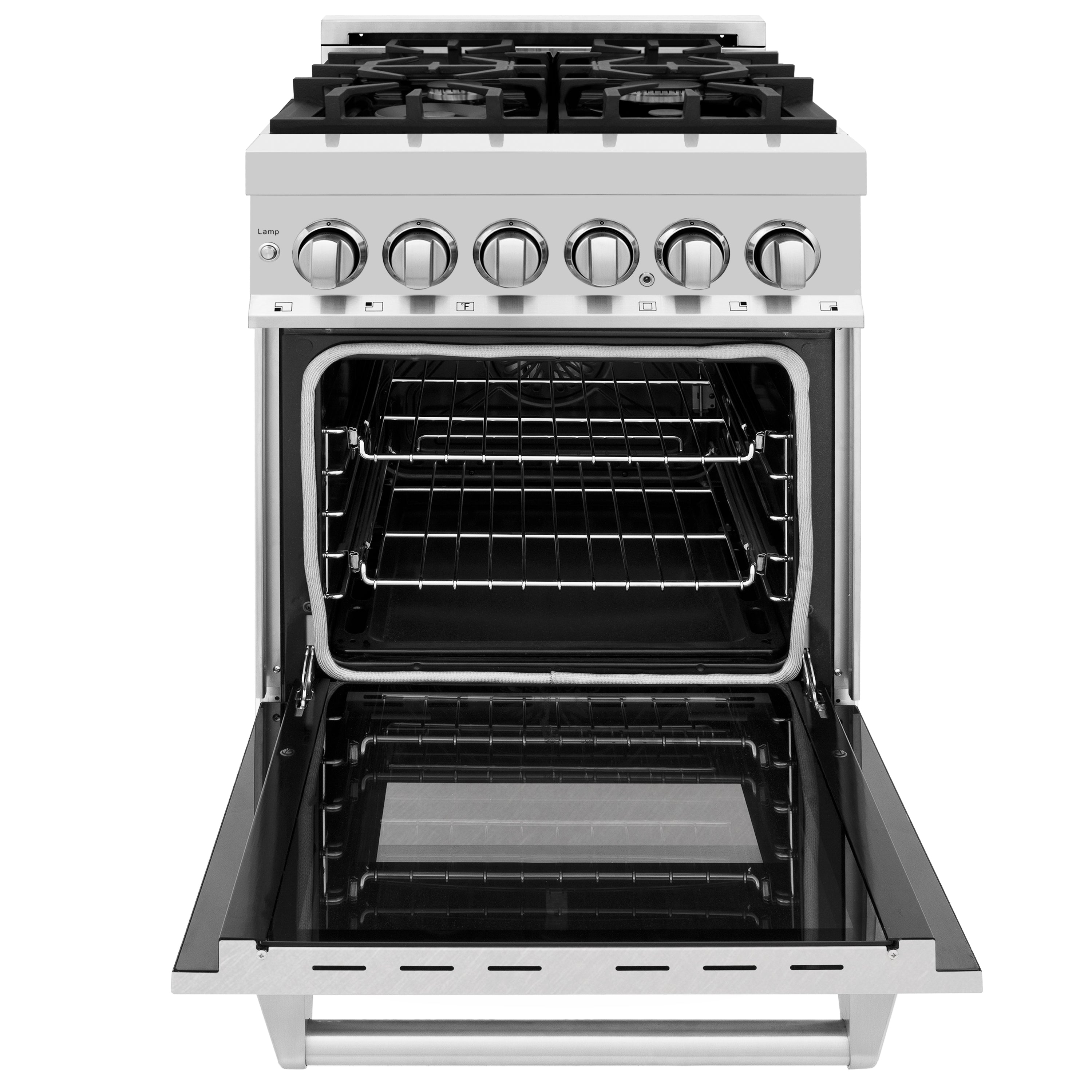 ZLINE 24" 2.8 cu. ft. Dual Fuel Range with Gas Stove and Electric Oven in Fingerprint Resistant Stainless Steel (RA-SN-24)