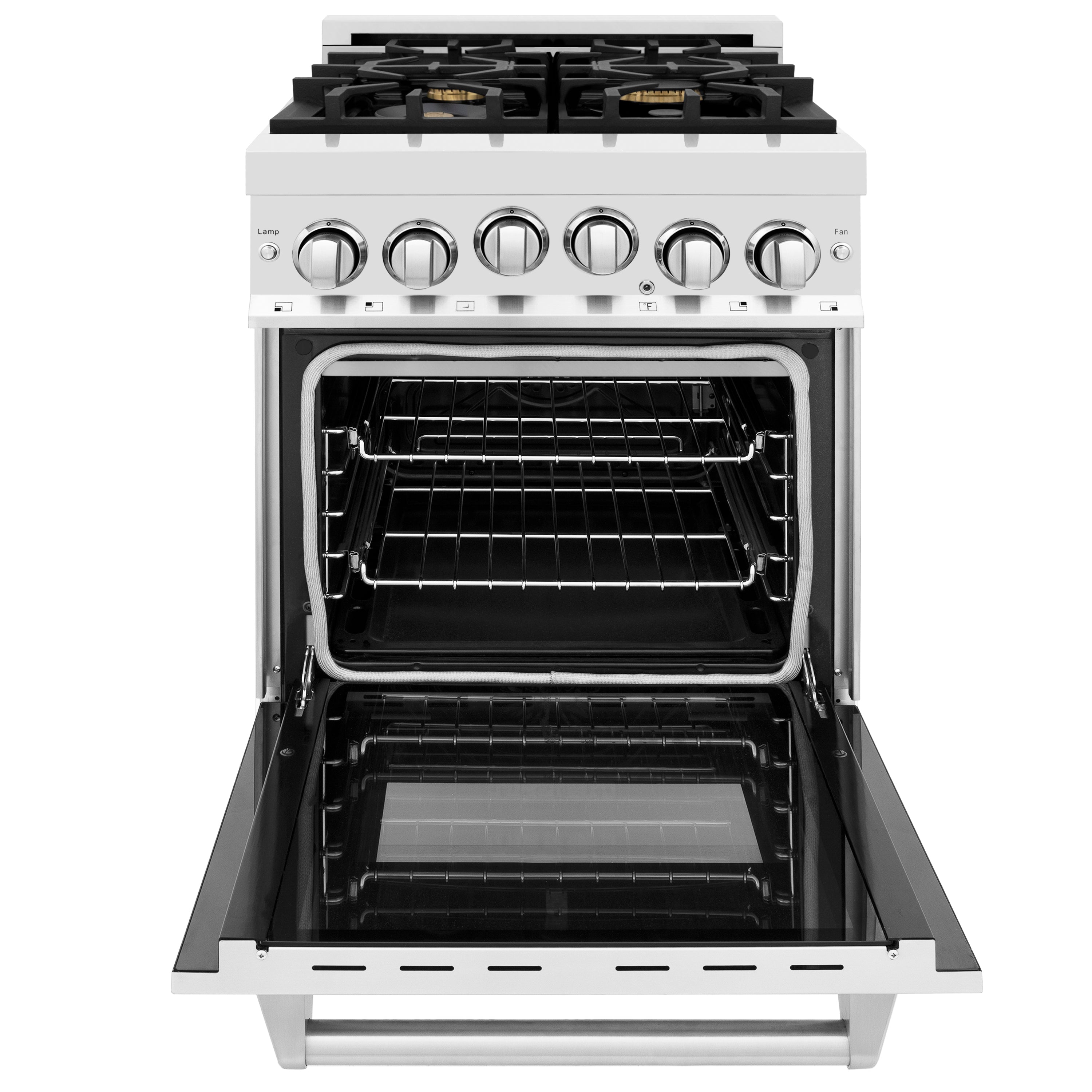 ZLINE 24" 2.8 cu. ft. Range with Gas Stove and Gas Oven in Stainless Steel with Brass Burners(RG-BR-24)