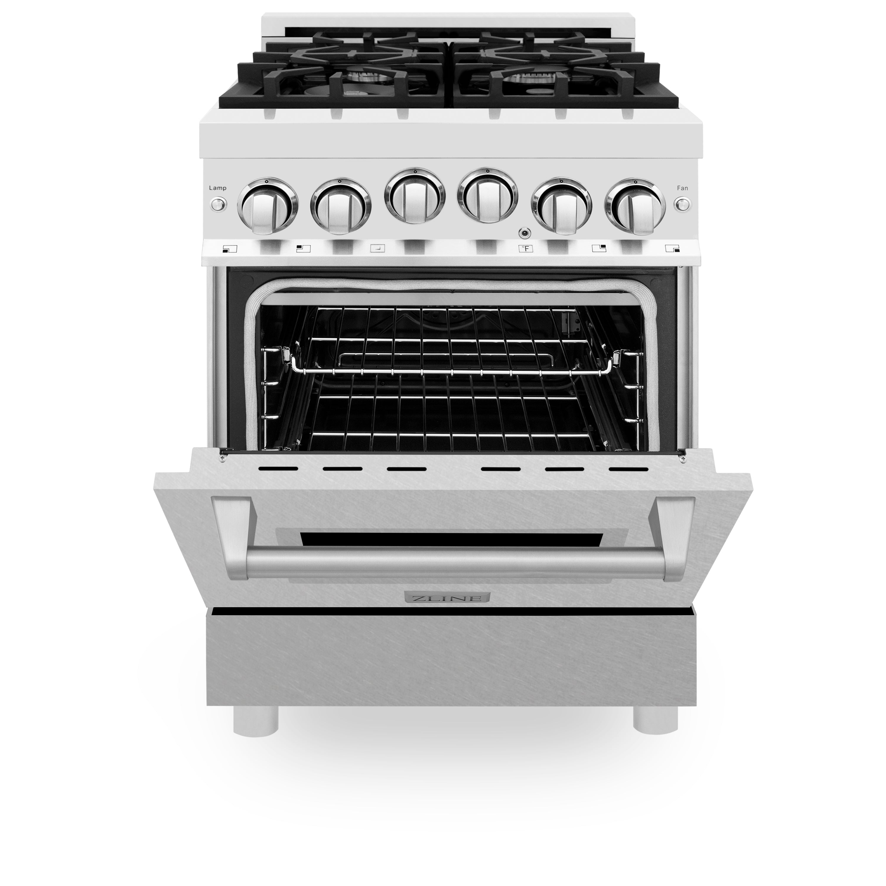 ZLINE 24" 2.8 cu. ft. Range with Gas Stove and Gas Oven in Fingerprint Resistant Stainless Steel (RG-SN-24)