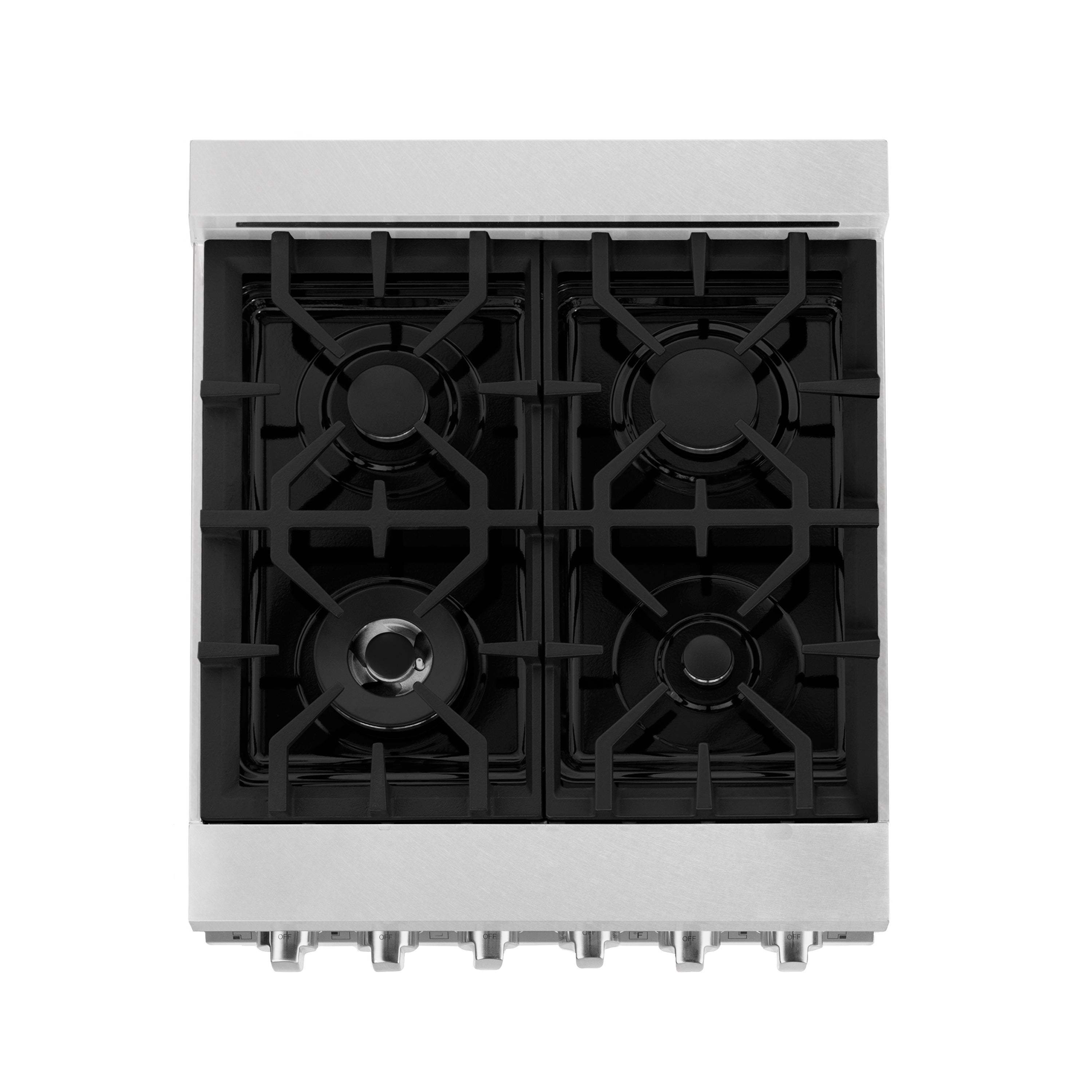 ZLINE 24" 2.8 cu. ft. Range with Gas Stove and Gas Oven in Fingerprint Resistant Stainless Steel and Black Matte Door (RGS-BLM-24)