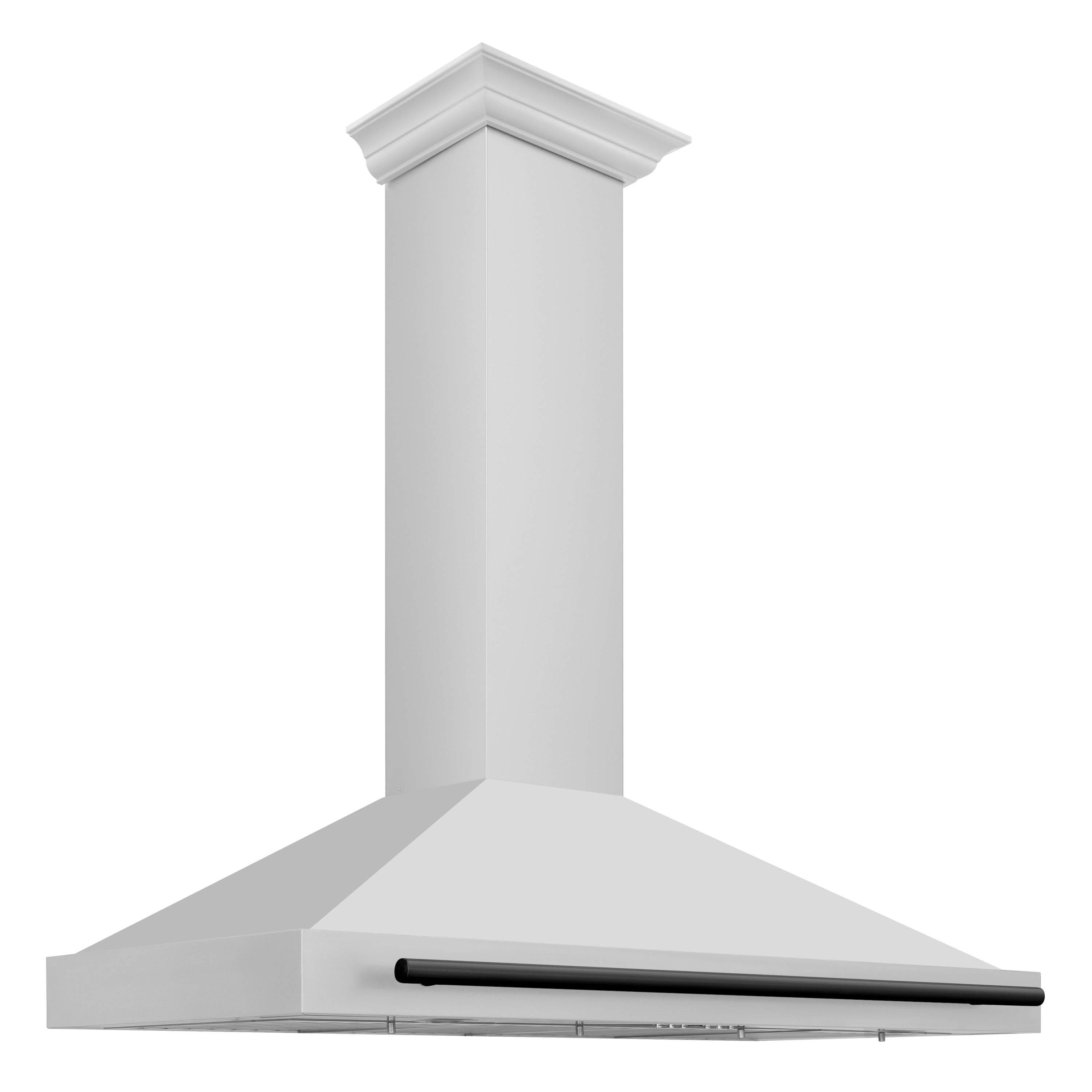 ZLINE 48" Autograph Edition Stainless Steel Range Hood with Stainless Steel Shell and Matte Black Accents (KB4STZ-48-MB)