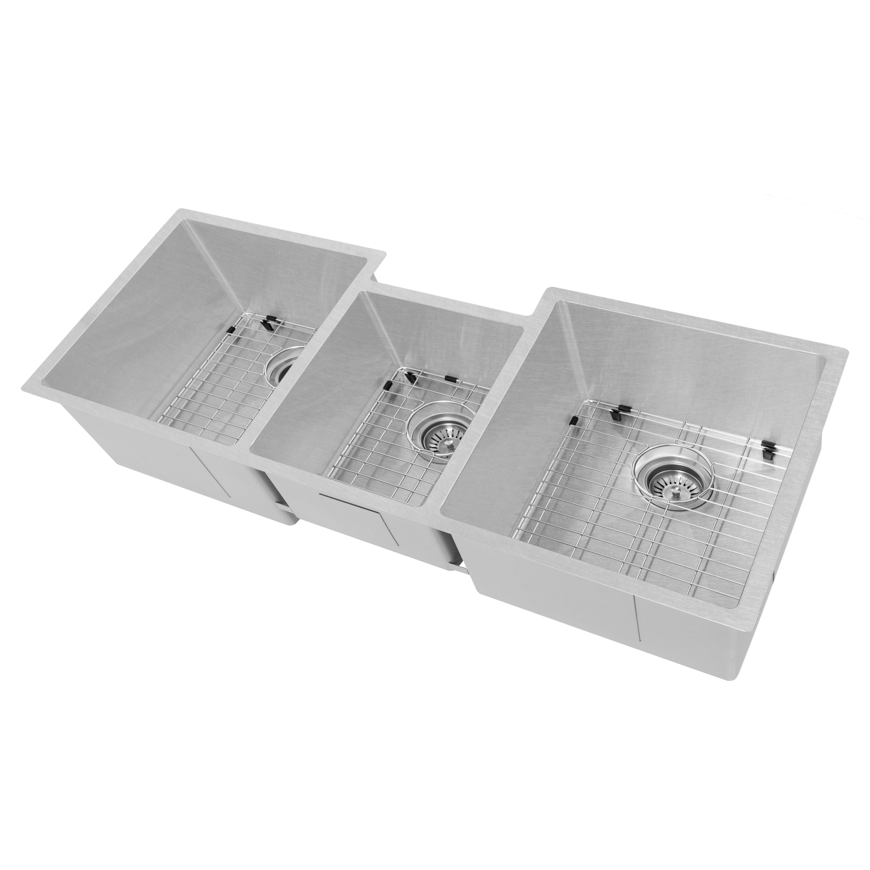 ZLINE 45" Breckenridge Undermount Triple Bowl Scratch Resistant Stainless Steel Kitchen Sink with Bottom Grid (SLT-45S)