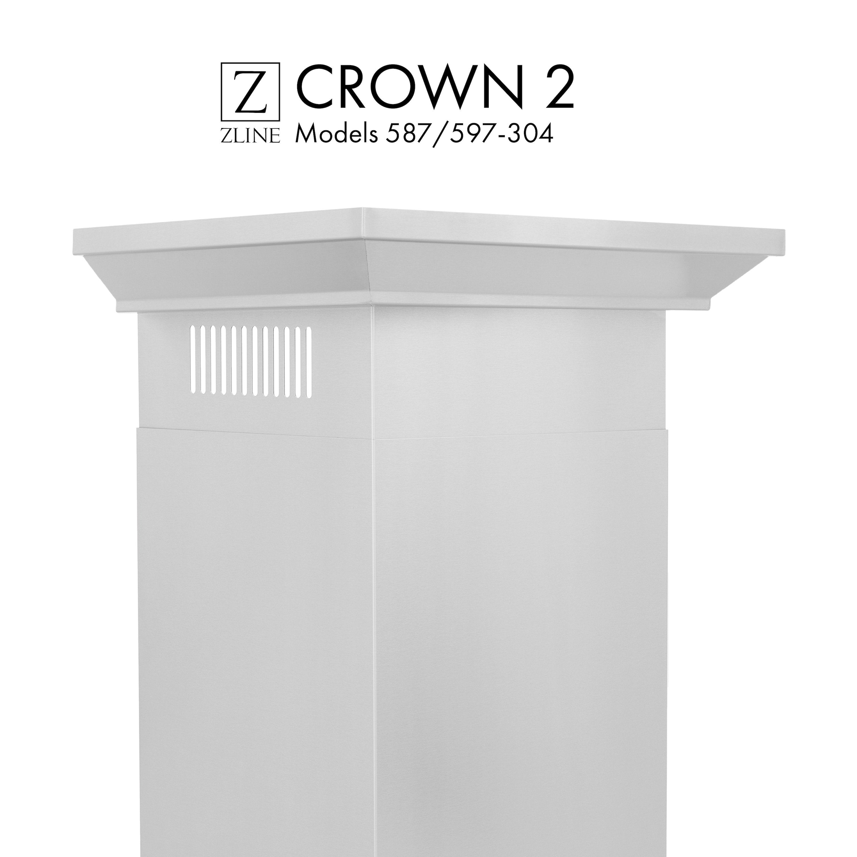 ZLINE Crown Molding Profile 2 for Wall Mount Range Hood (CM2-587/597-304)