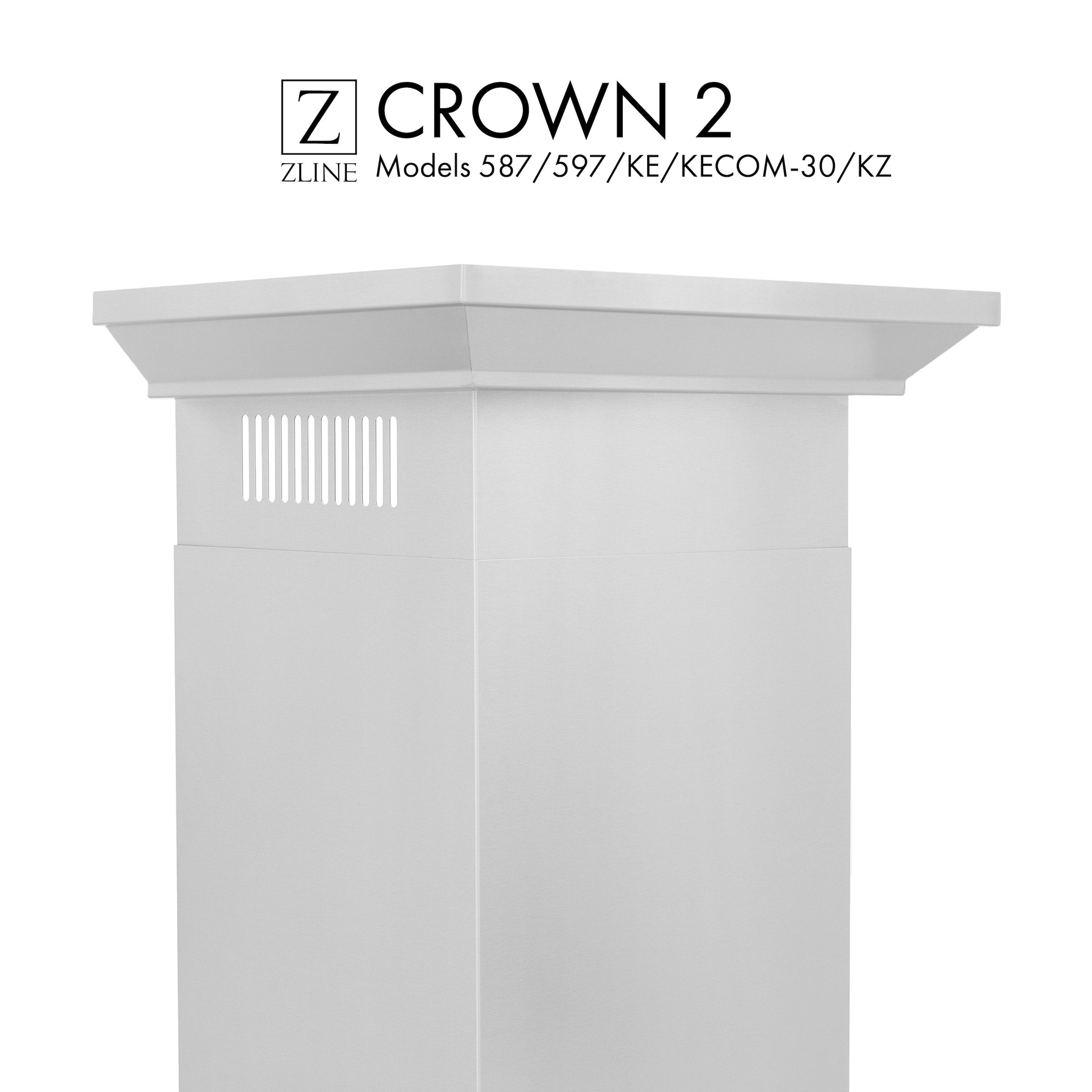 ZLINE Crown Molding Profile 2 for Wall Mount Range Hood (CM2-587/597/KE/KECOM-30/KZ)