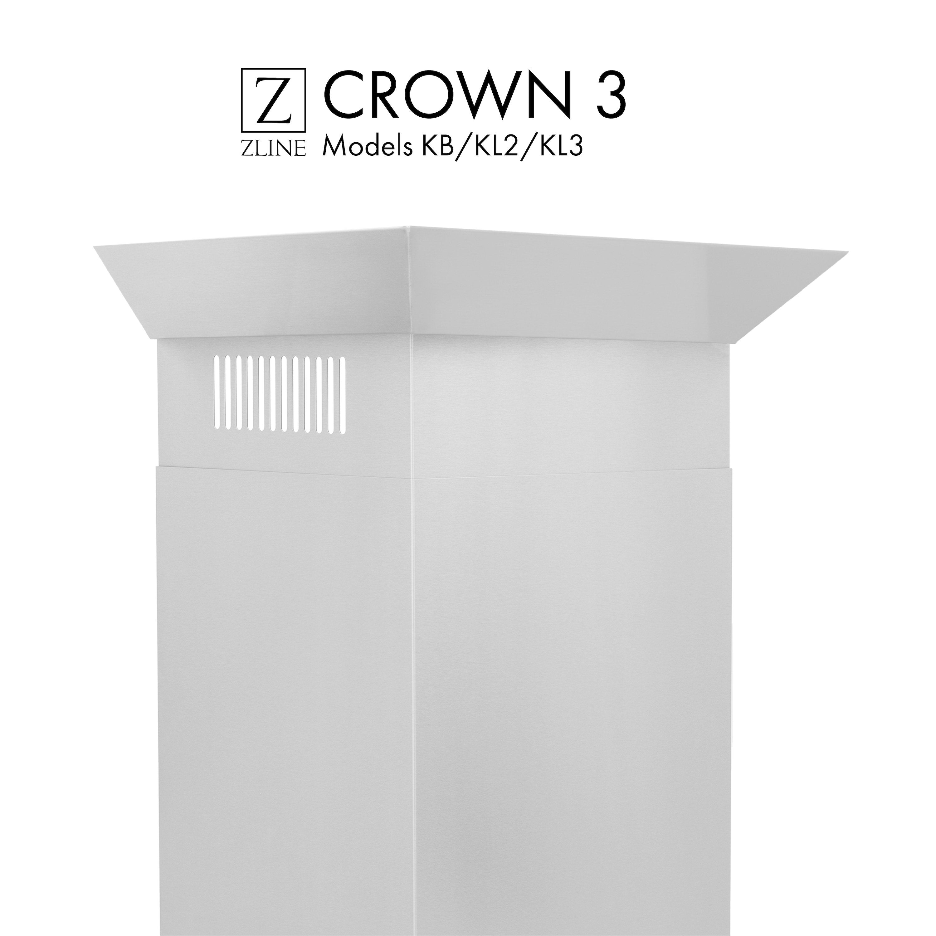 ZLINE Crown Molding Profile 3 for Wall Mount Range Hood (CM3-KB/KL2/KL3)